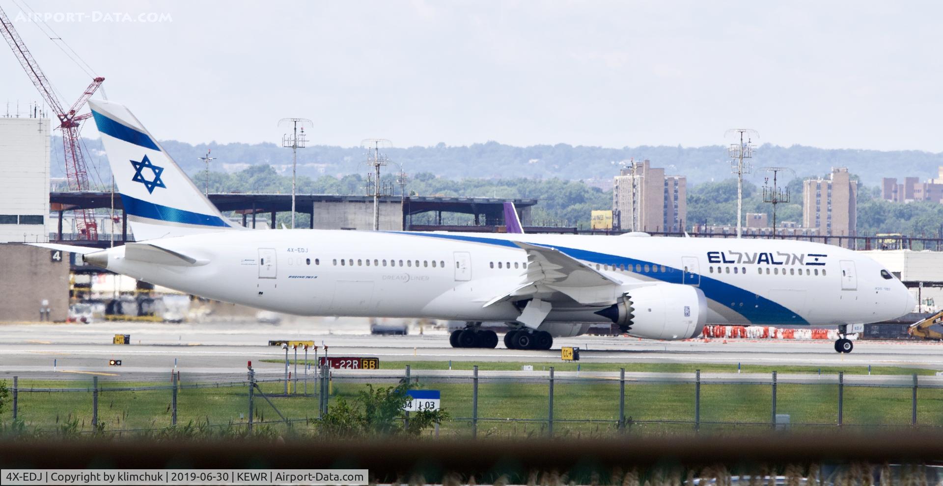 4X-EDJ, 2019 Boeing 787-9 Dreamliner Dreamliner C/N 65086, Departing from Newark