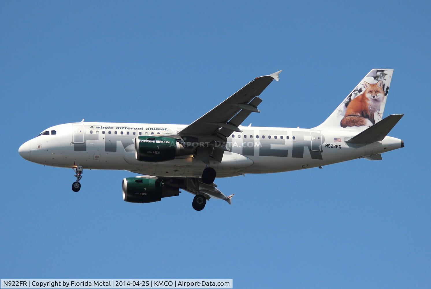 N922FR, 2003 Airbus A319-111 C/N 2012, MCO spotting