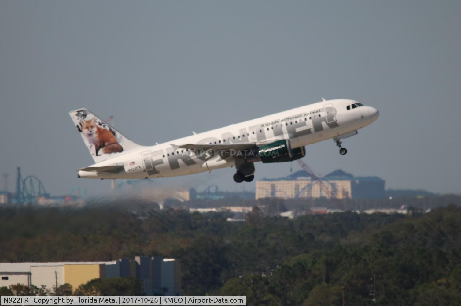 N922FR, 2003 Airbus A319-111 C/N 2012, MCO spotting