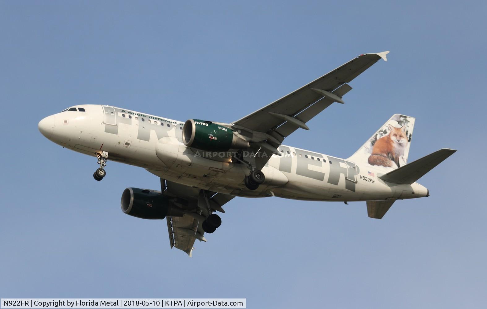 N922FR, 2003 Airbus A319-111 C/N 2012, TPA spotting