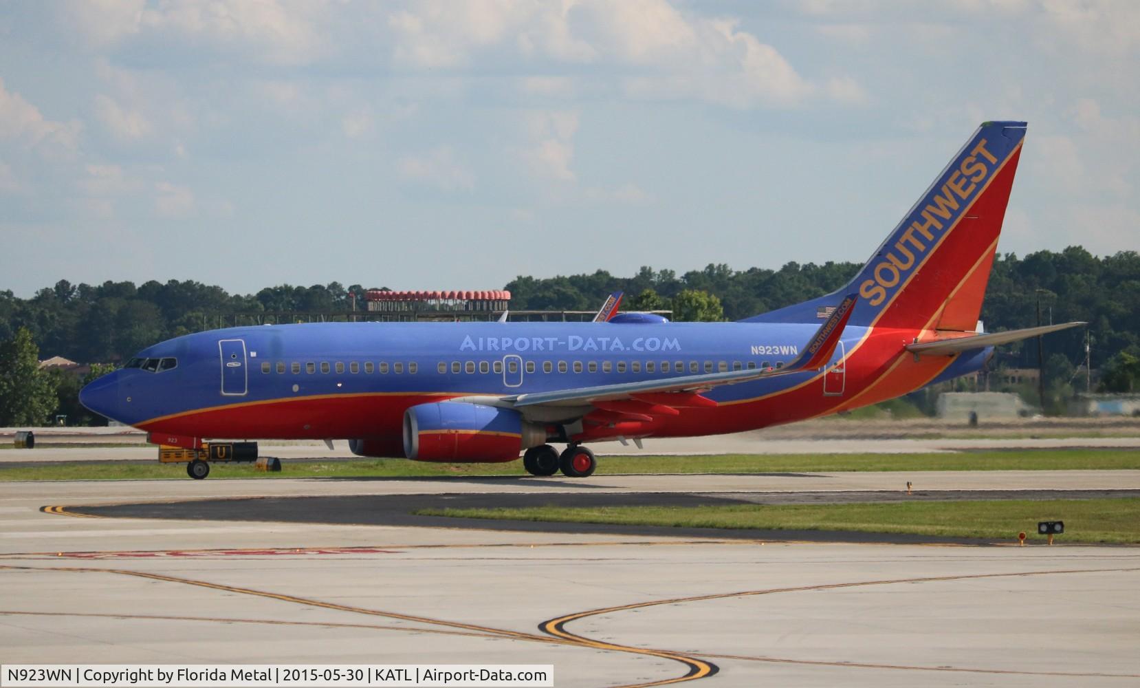 N923WN, 2008 Boeing 737-7H4 C/N 36627, ATL spotting