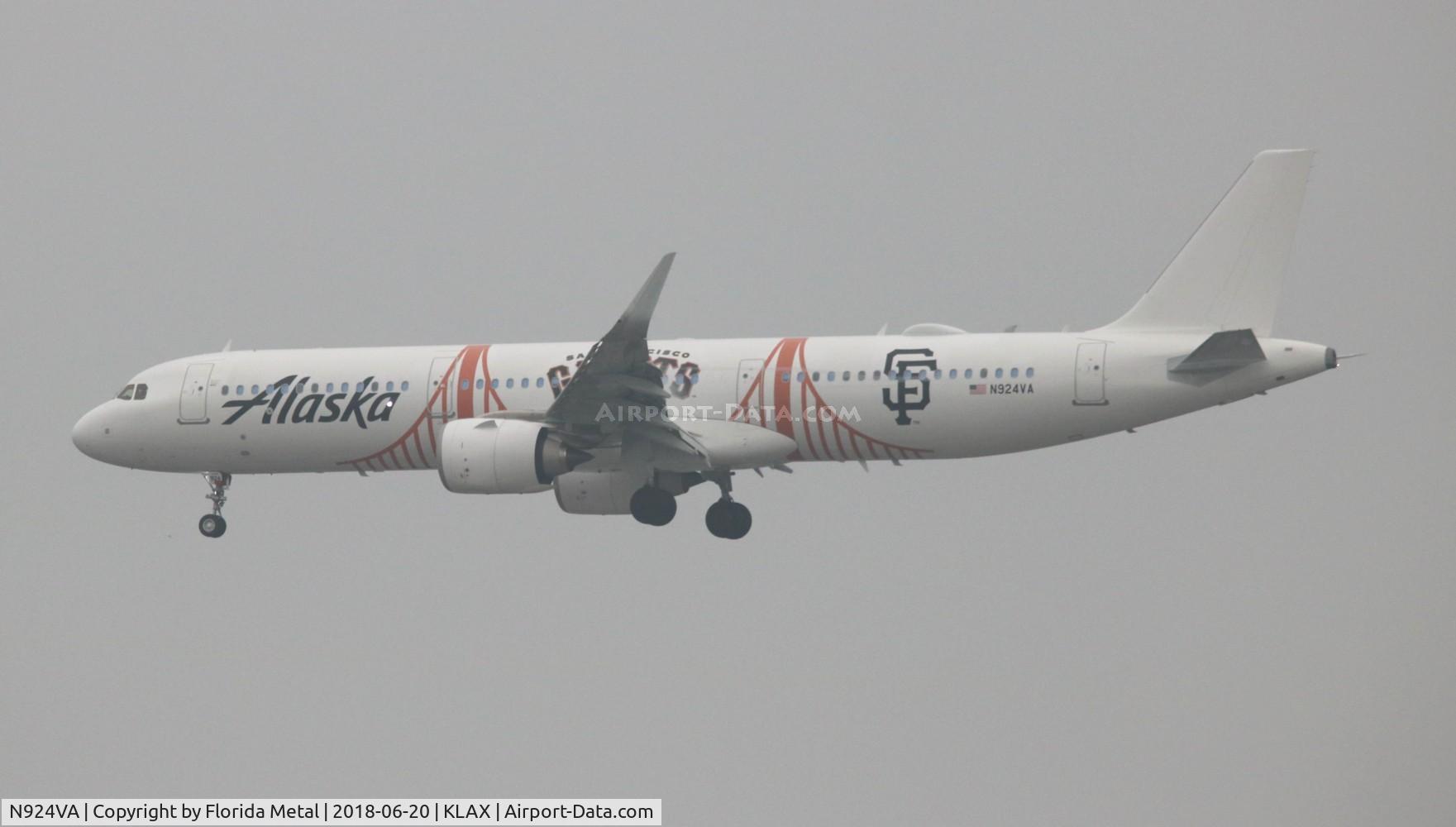 N924VA, 2018 Airbus A321-253N C/N 7942, LAX spotting