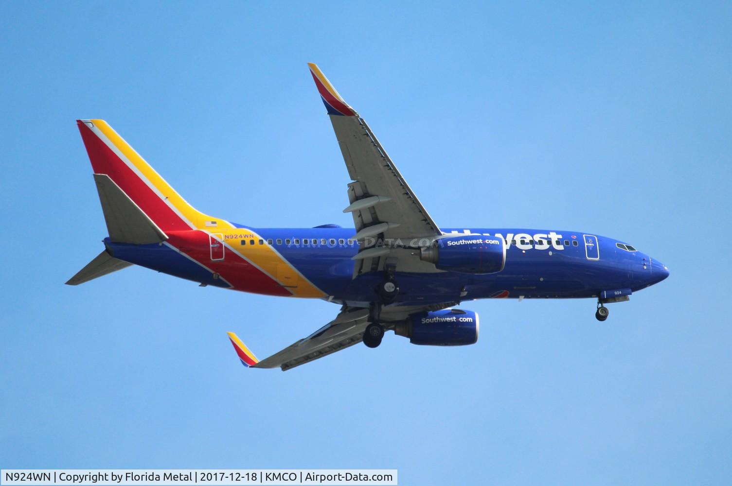 N924WN, 2008 Boeing 737-7H4 C/N 36628, MCO spotting
