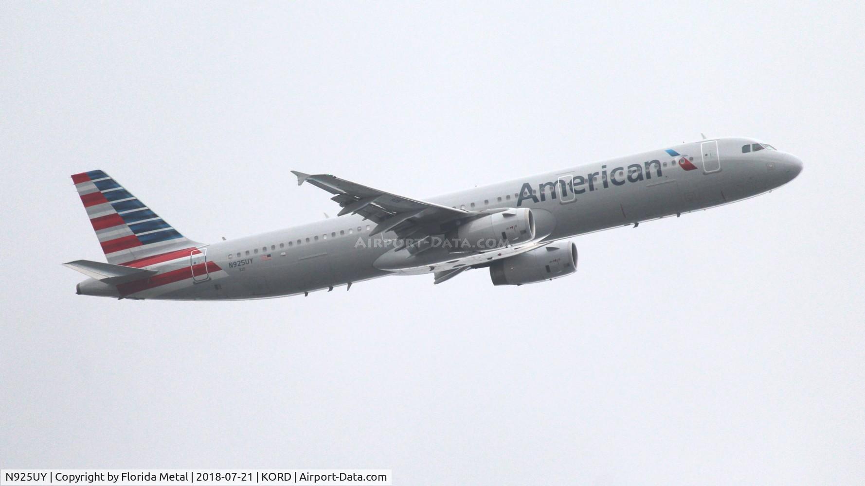 N925UY, 2015 Airbus A321-231 C/N 6613, ORD spotting