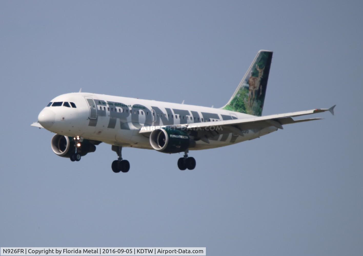 N926FR, 2004 Airbus A319-111 C/N 2198, DTW spotting