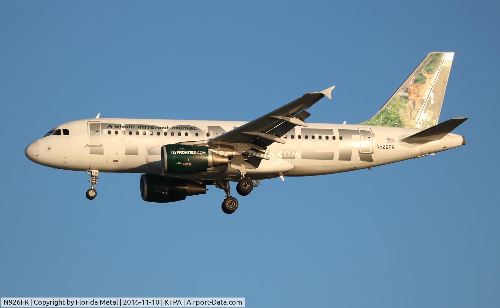 N926FR, 2004 Airbus A319-111 C/N 2198, TPA spotting