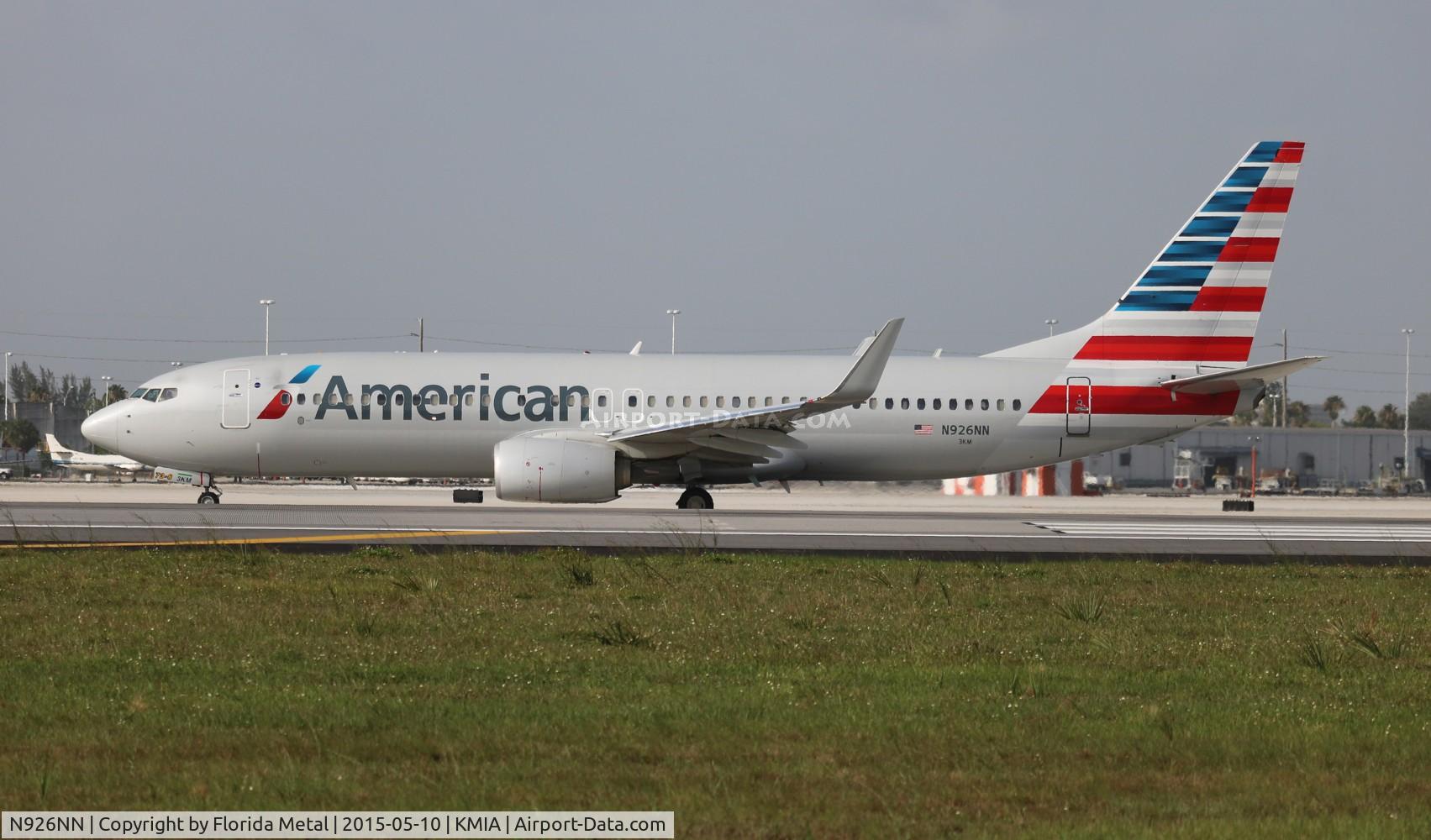 N926NN, 2013 Boeing 737-823 C/N 33321, MIA spotting