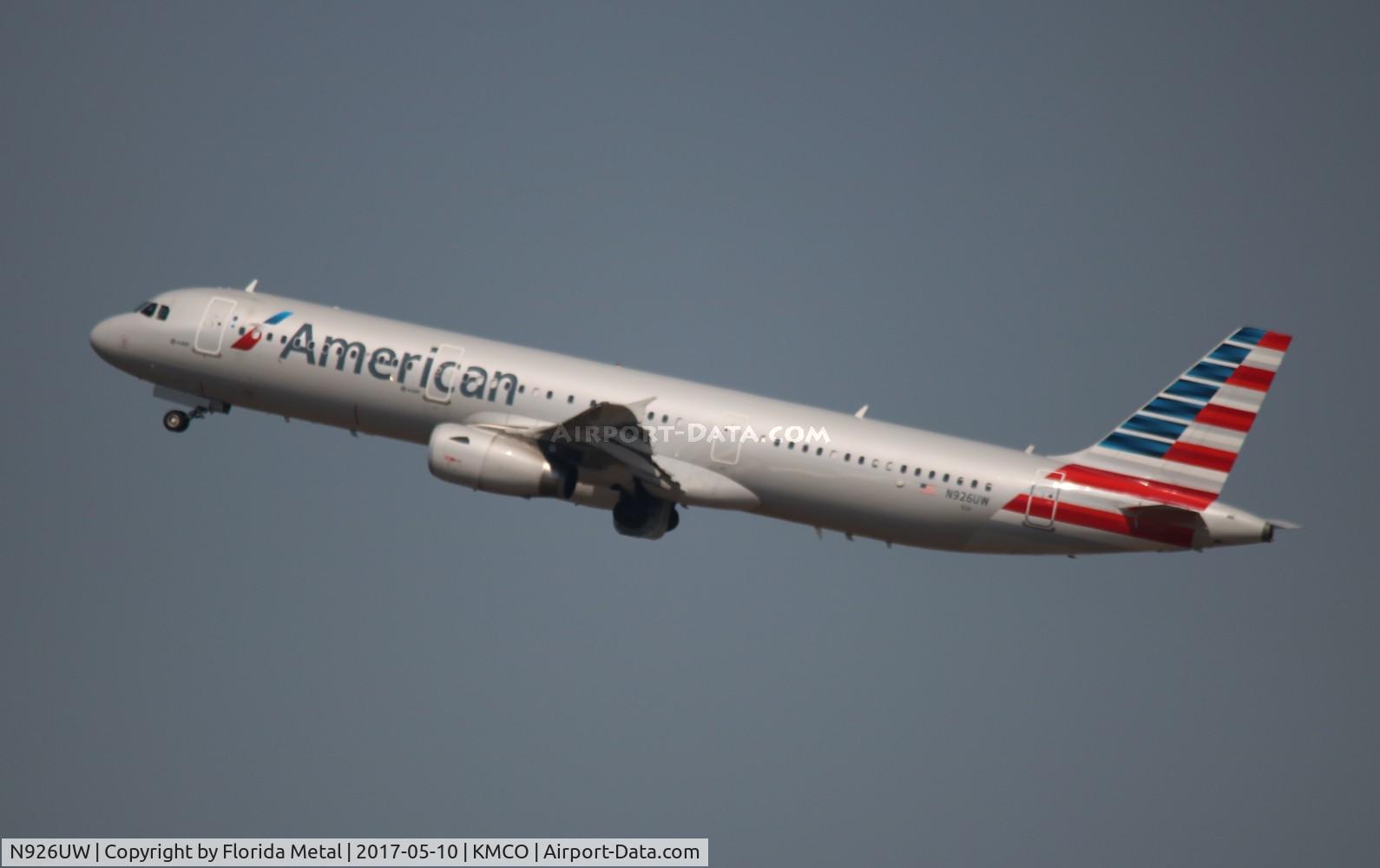 N926UW, 2015 Airbus A321-231 C/N 6618, MCO spotting