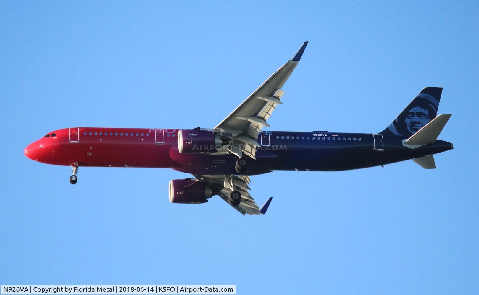 N926VA, 2018 Airbus A321-253N C/N 8120, SFO spotting