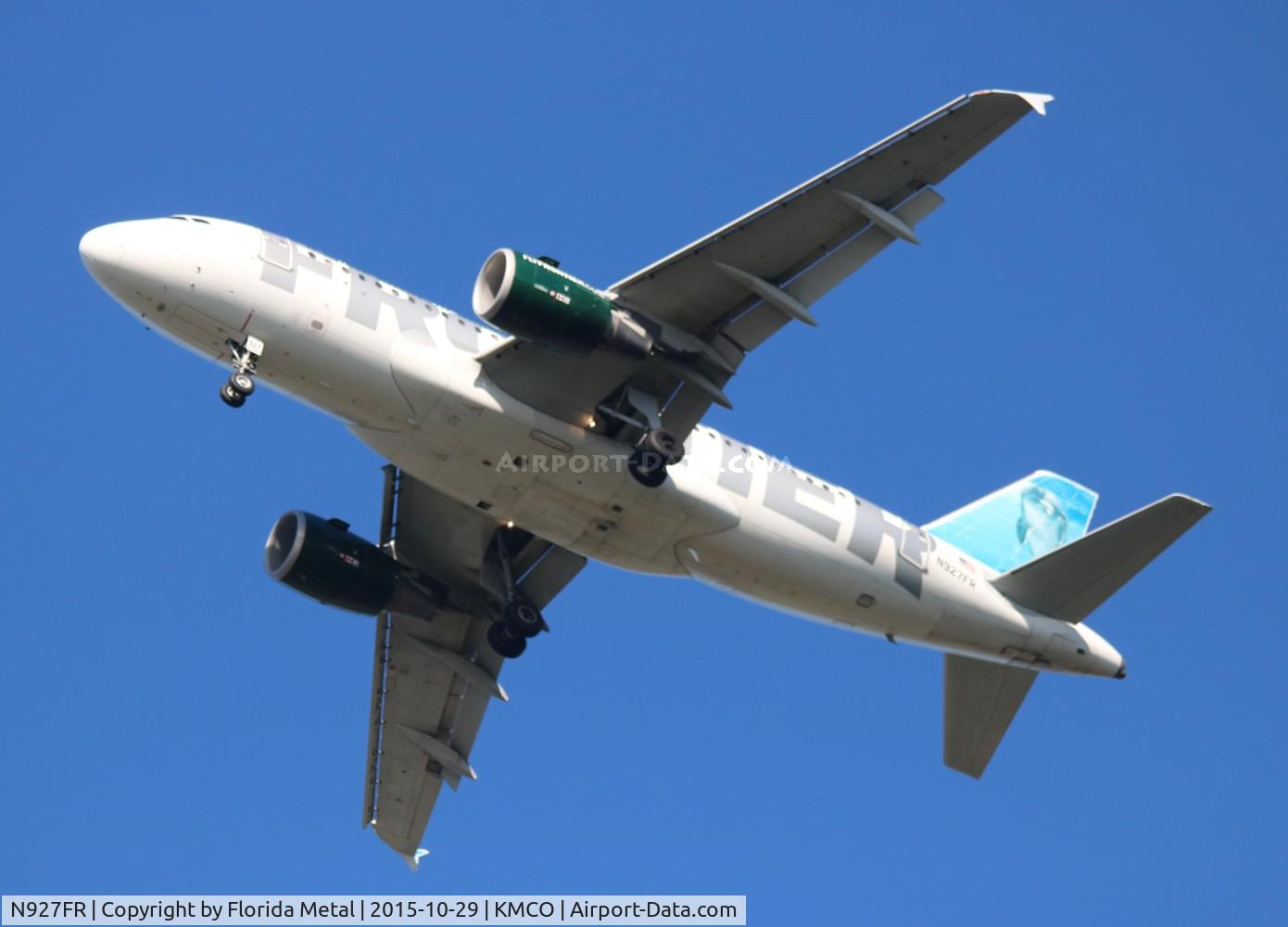 N927FR, 2004 Airbus A319-111 C/N 2209, MCO spotting
