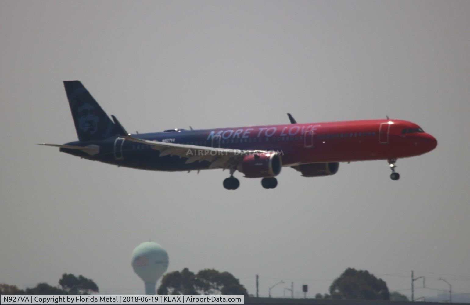 N927VA, 2018 Airbus A321-253N C/N 8126, LAX spotting