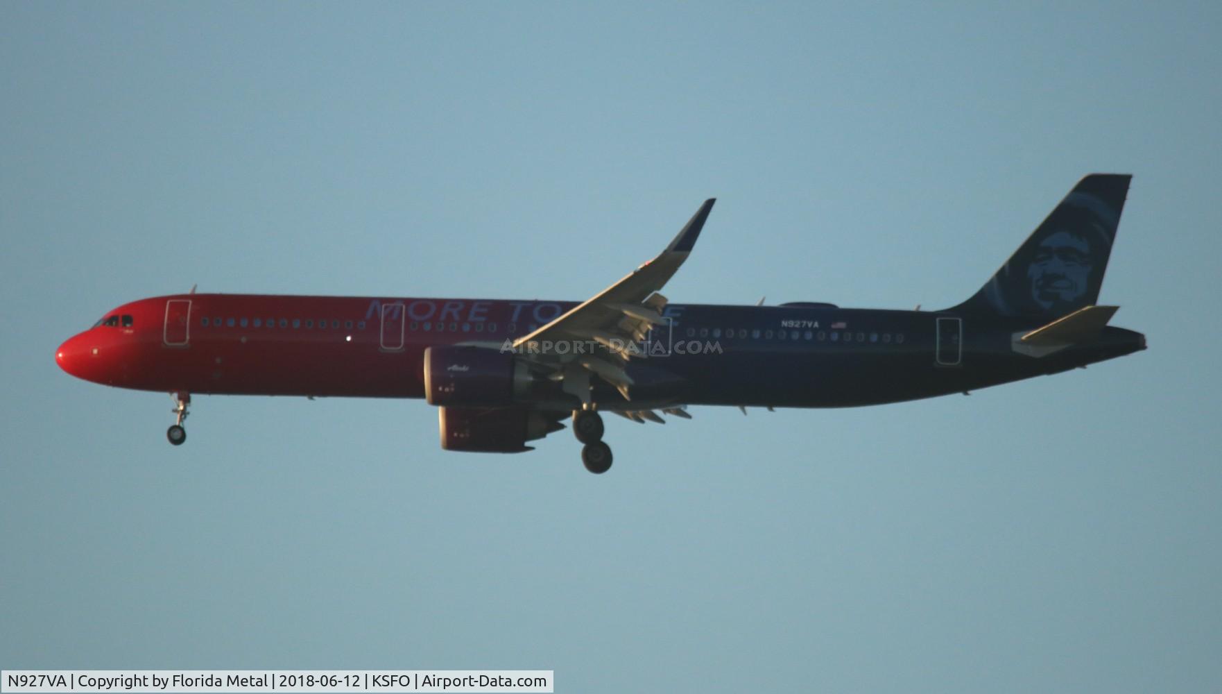 N927VA, 2018 Airbus A321-253N C/N 8126, SFO spotting