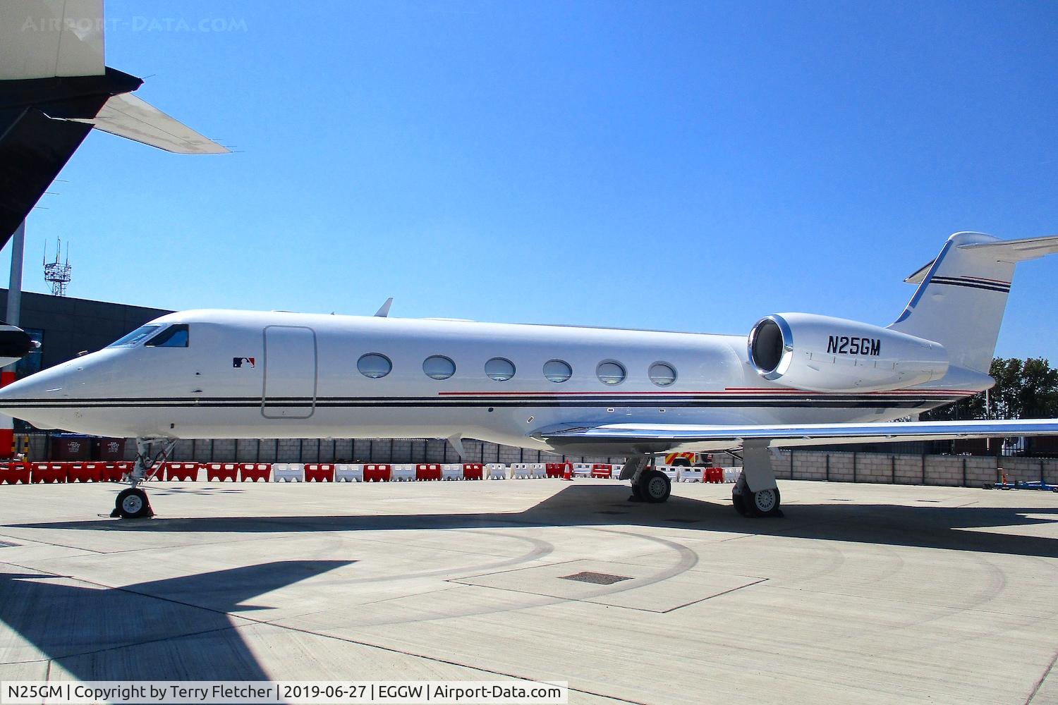 N25GM, 2008 Gulfstream Aerospace GIV-X (G450) C/N 4145, At Luton