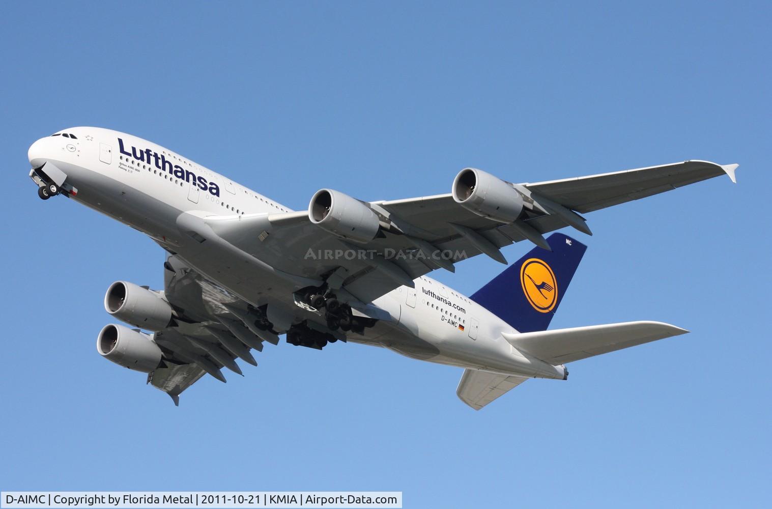 D-AIMC, 2010 Airbus A380-841 C/N 044, MIA spotting