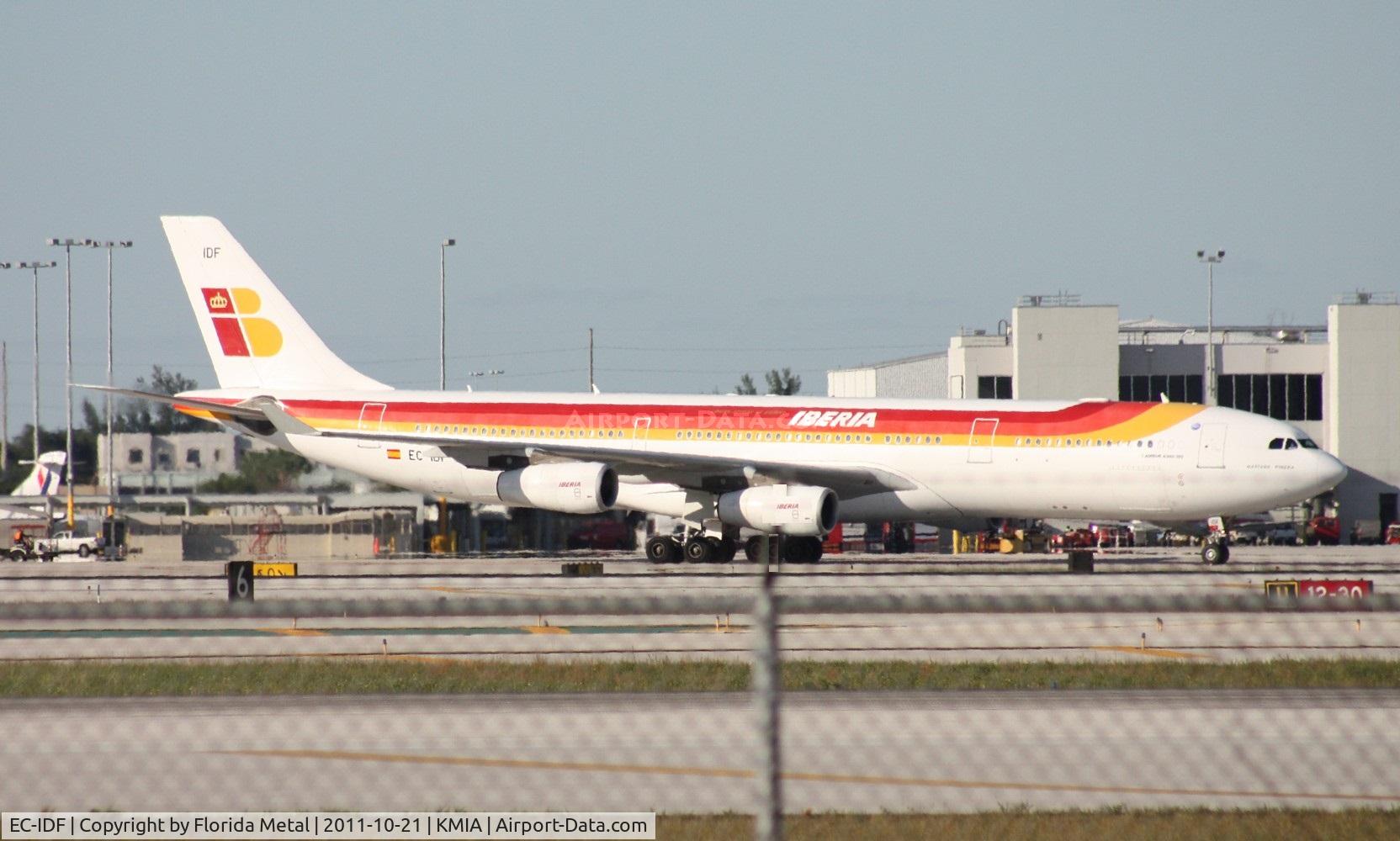 EC-IDF, 2002 Airbus A340-313X C/N 474, MIA spotting
