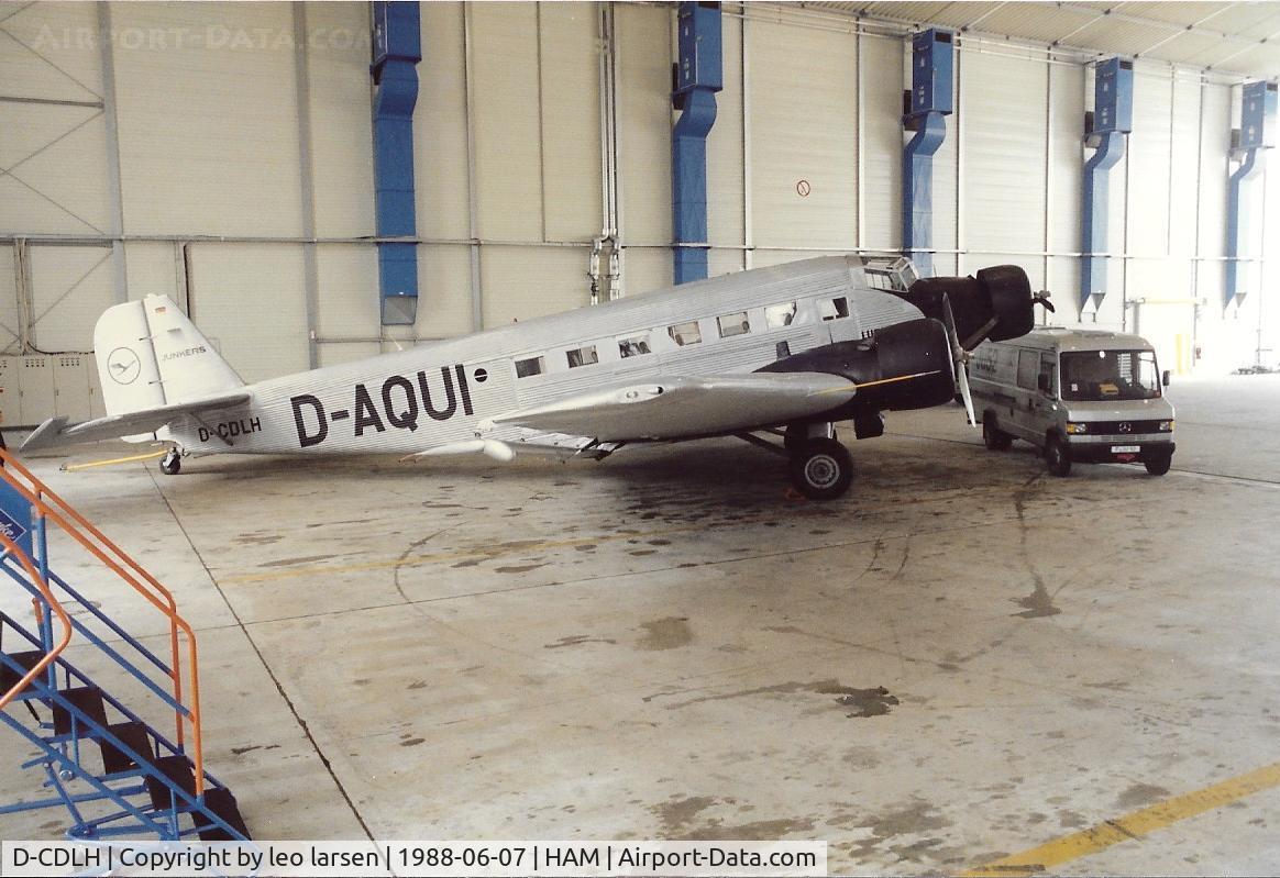 D-CDLH, 1936 Junkers Ju-52/3m C/N 130714, Lufthansa Hamburg 7.6.1988