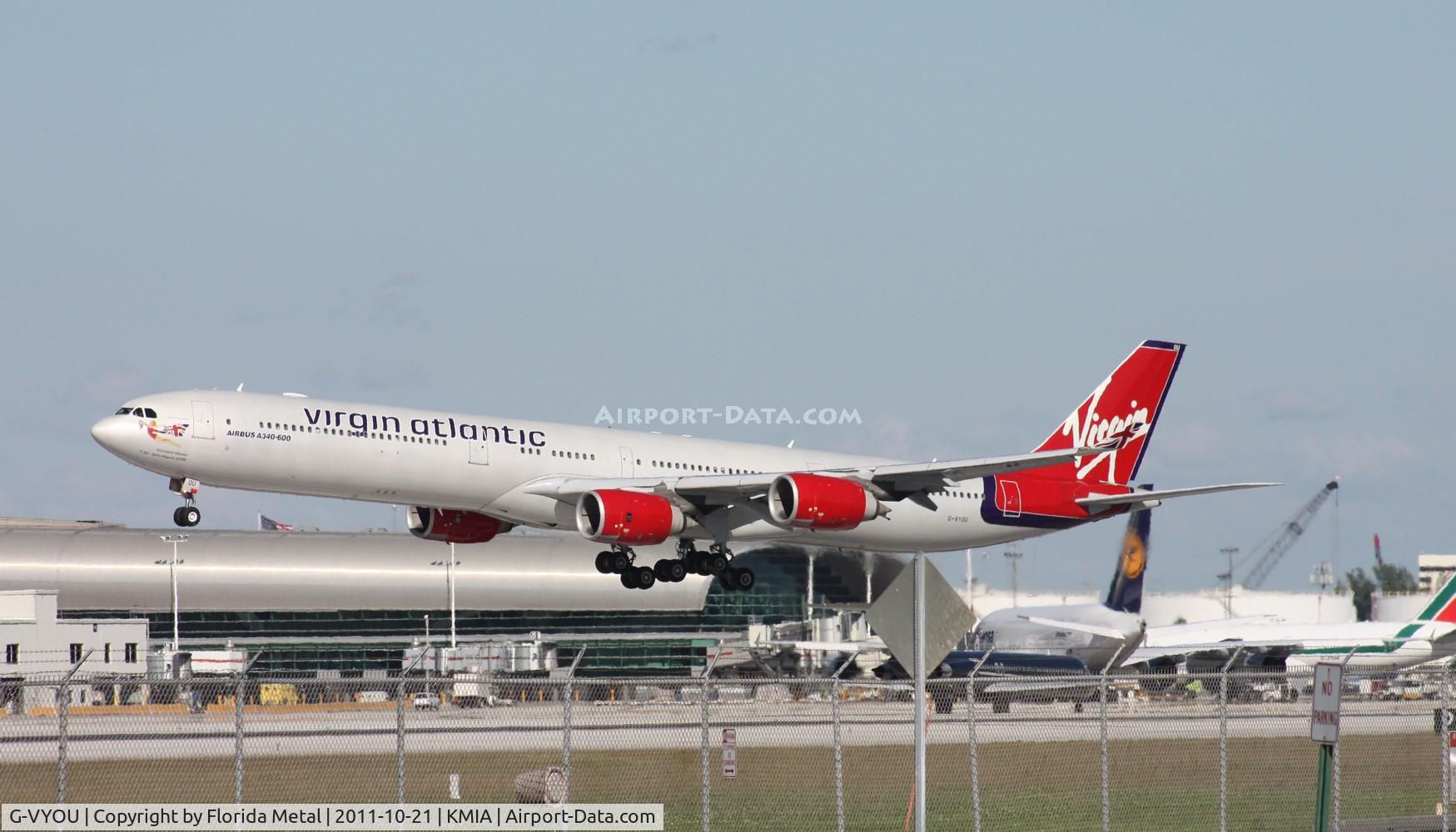 G-VYOU, 2006 Airbus A340-642 C/N 765, MIA spotting