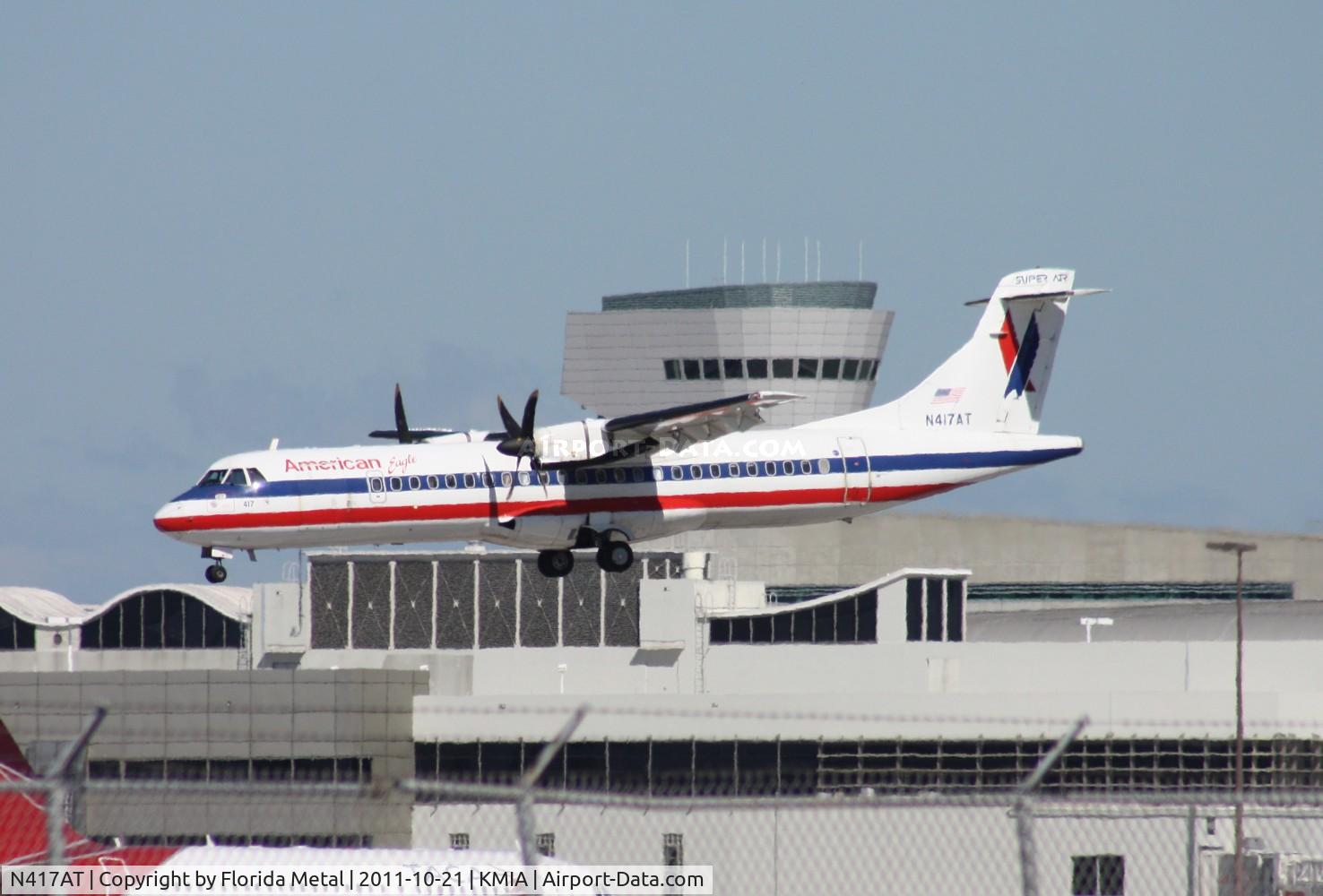 N417AT, 1994 ATR 72-212 C/N 417, MIA spotting