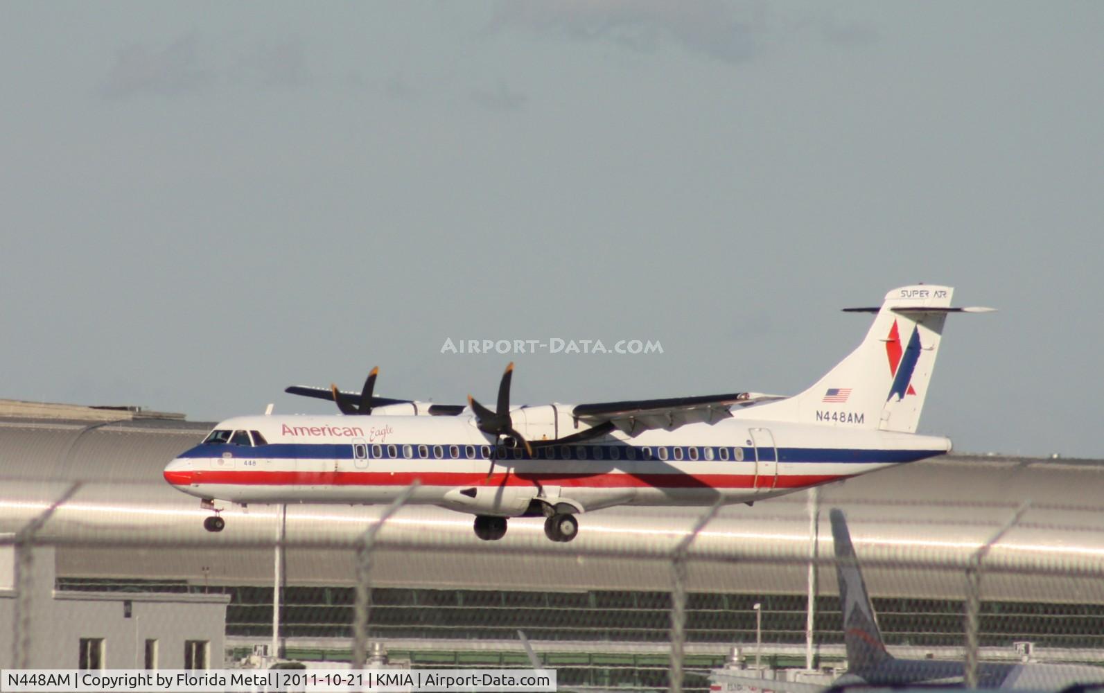 N448AM, 1995 ATR 72-212 C/N 448, MIA spotting