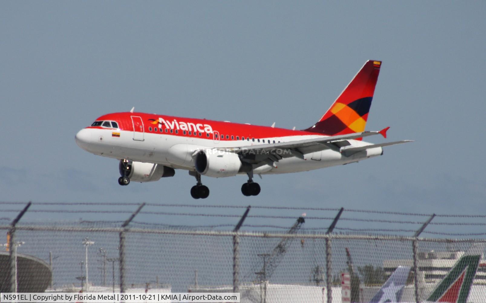 N591EL, 2004 Airbus A318-111 C/N 2333, MIA Spotting