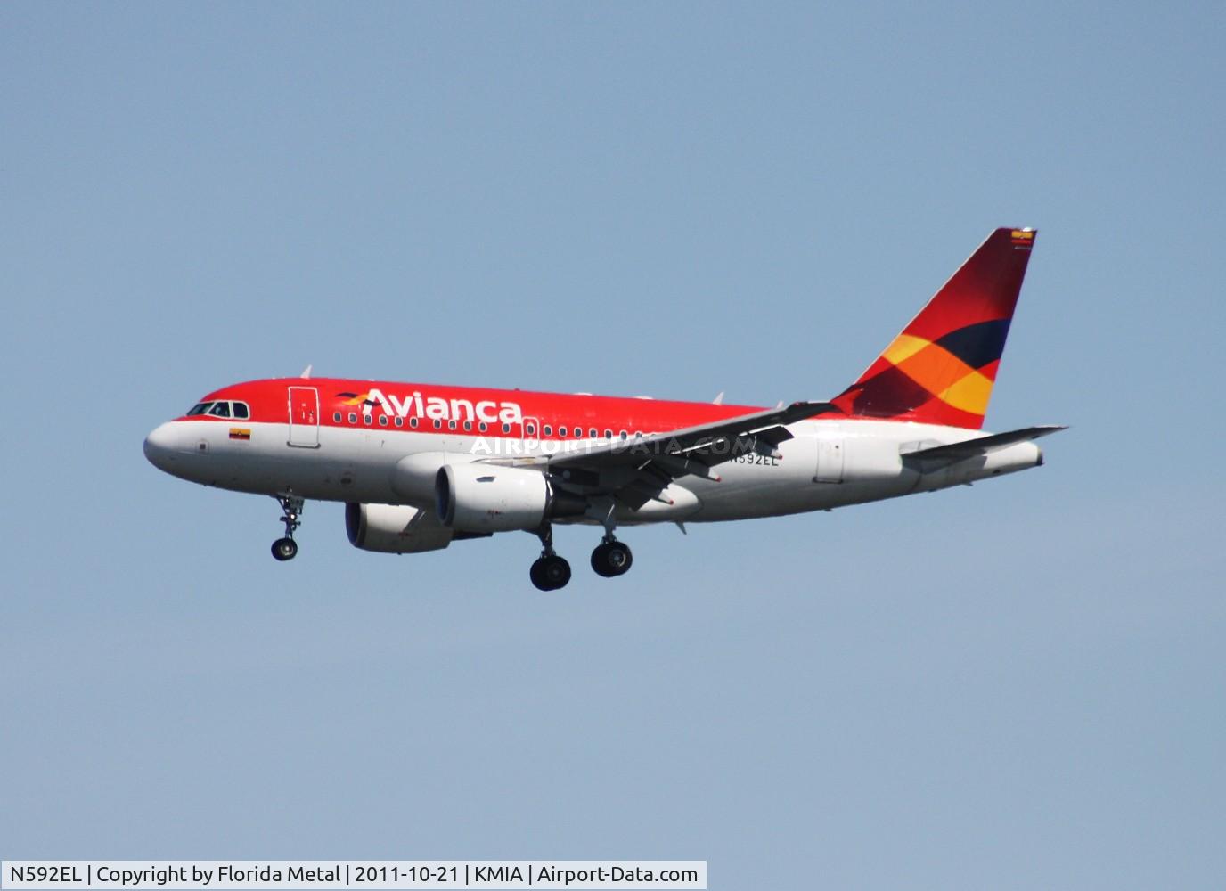 N592EL, 2004 Airbus A318-111 C/N 2358, MIA spotting
