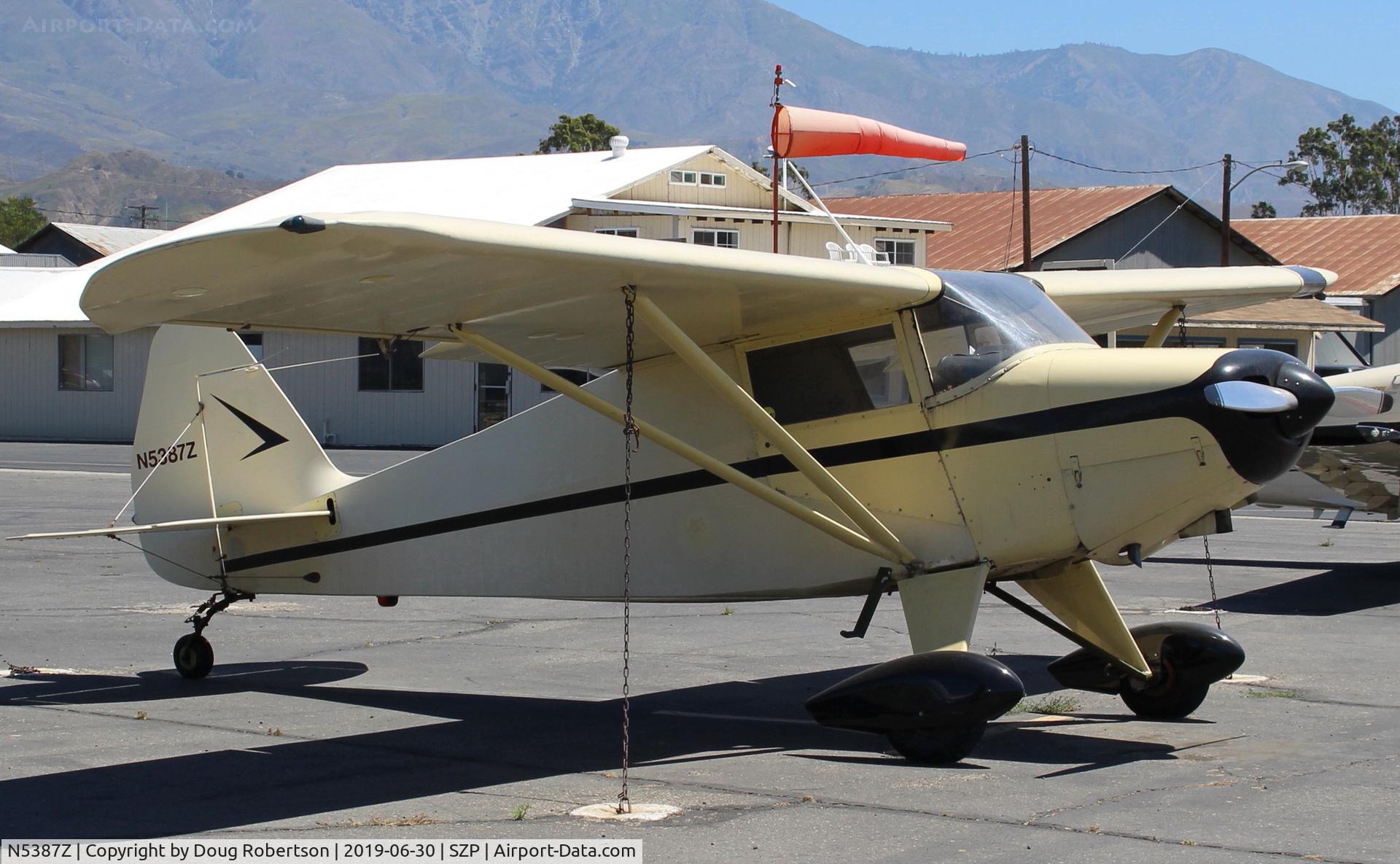N5387Z, 1961 Piper PA-22-108 Colt C/N 22-9156, 1961 Piper PA-22-108 COLT, Lycoming O-235 108 Hp