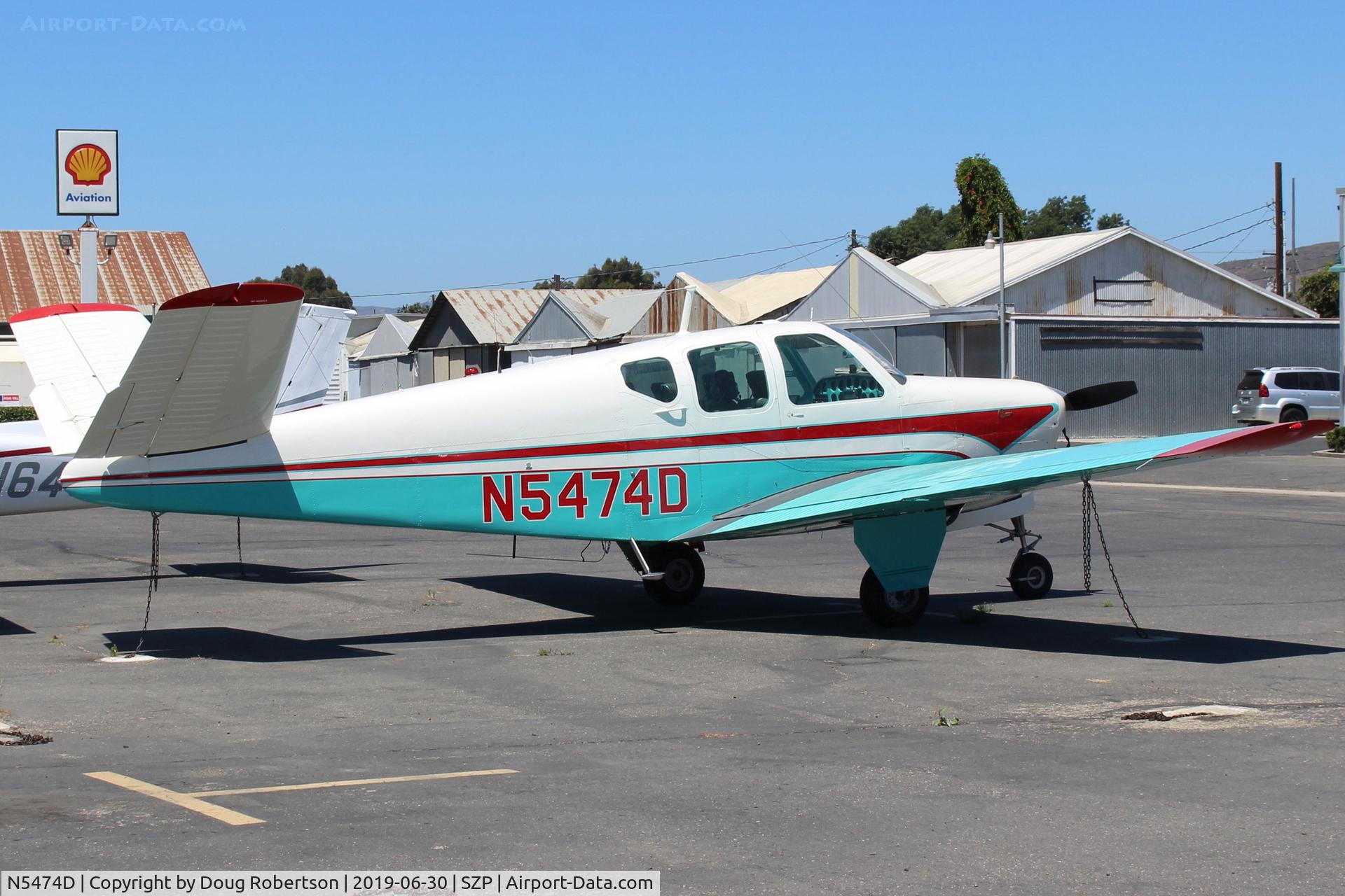 N5474D, 1958 Beech H35 Bonanza C/N D-5064, 1958 Beech H35 BONANZA, Continental O-470-G 240 Hp