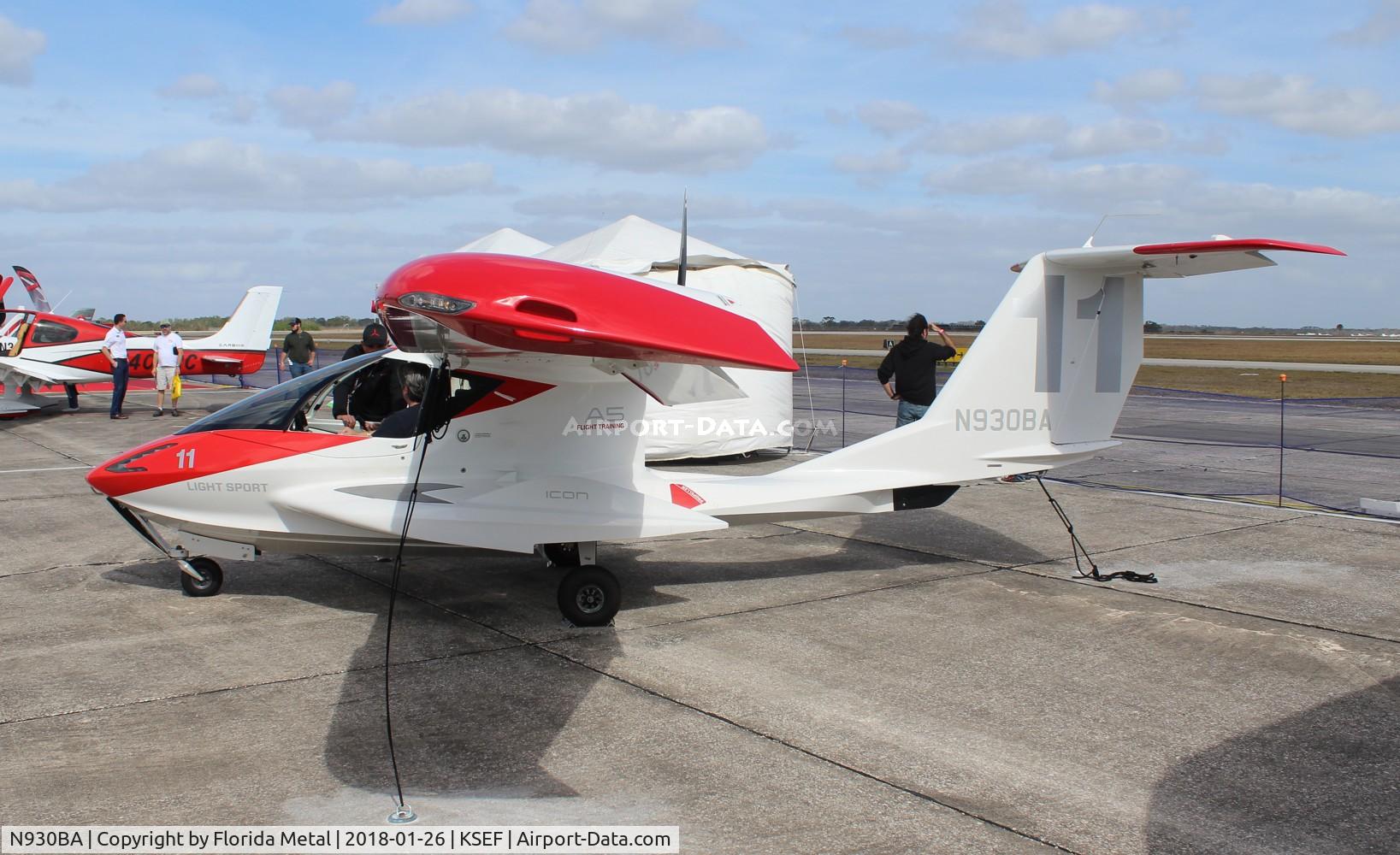 N930BA, 2016 ICON Aircraft A5 C/N 00011, Icon A5