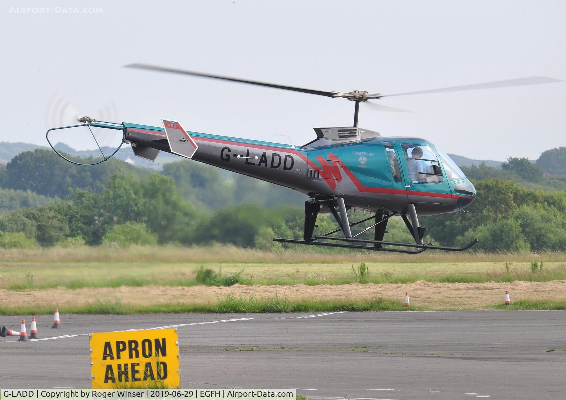 G-LADD, 1999 Enstrom 480 C/N 5037, Visiting Enstrom 480.