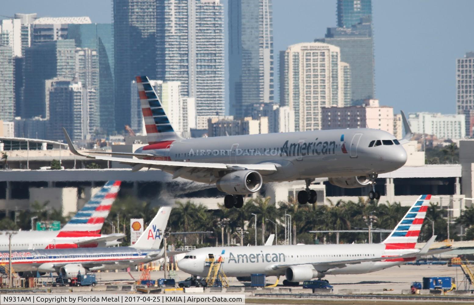 N931AM, 2017 Airbus A321-231 C/N 7541, MIA spotting