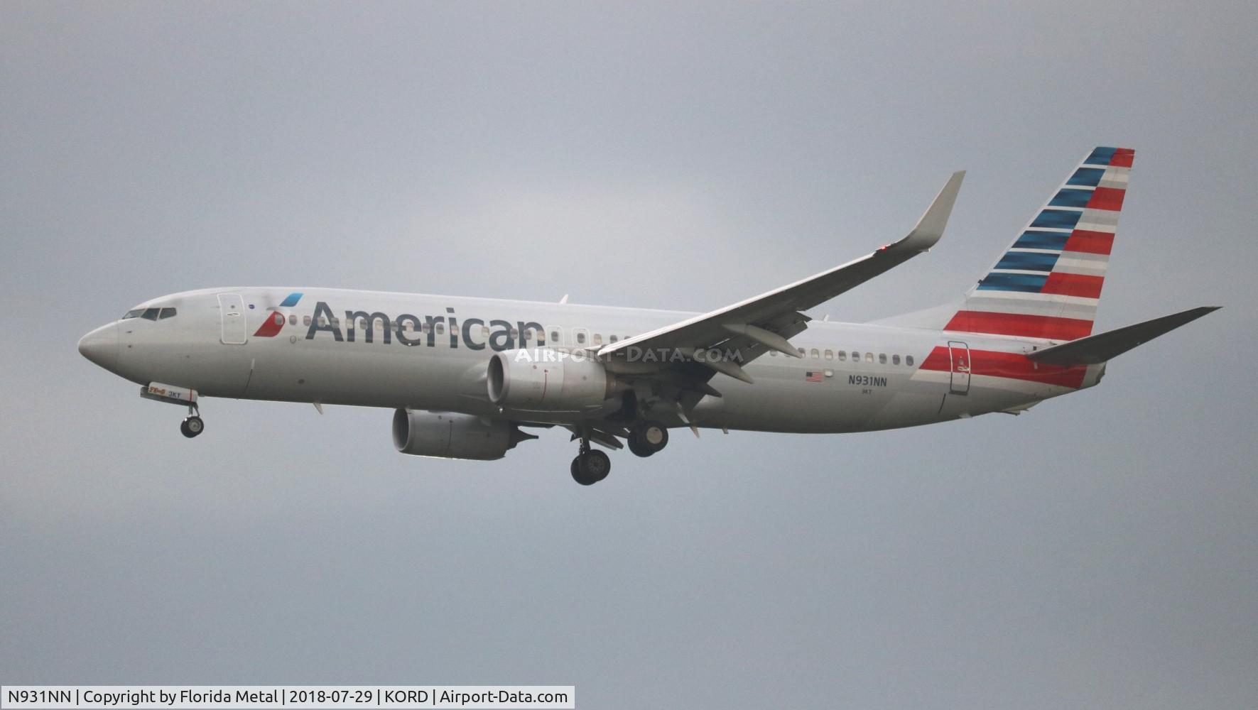 N931NN, 2013 Boeing 737-823 C/N 33230, ORD spotting