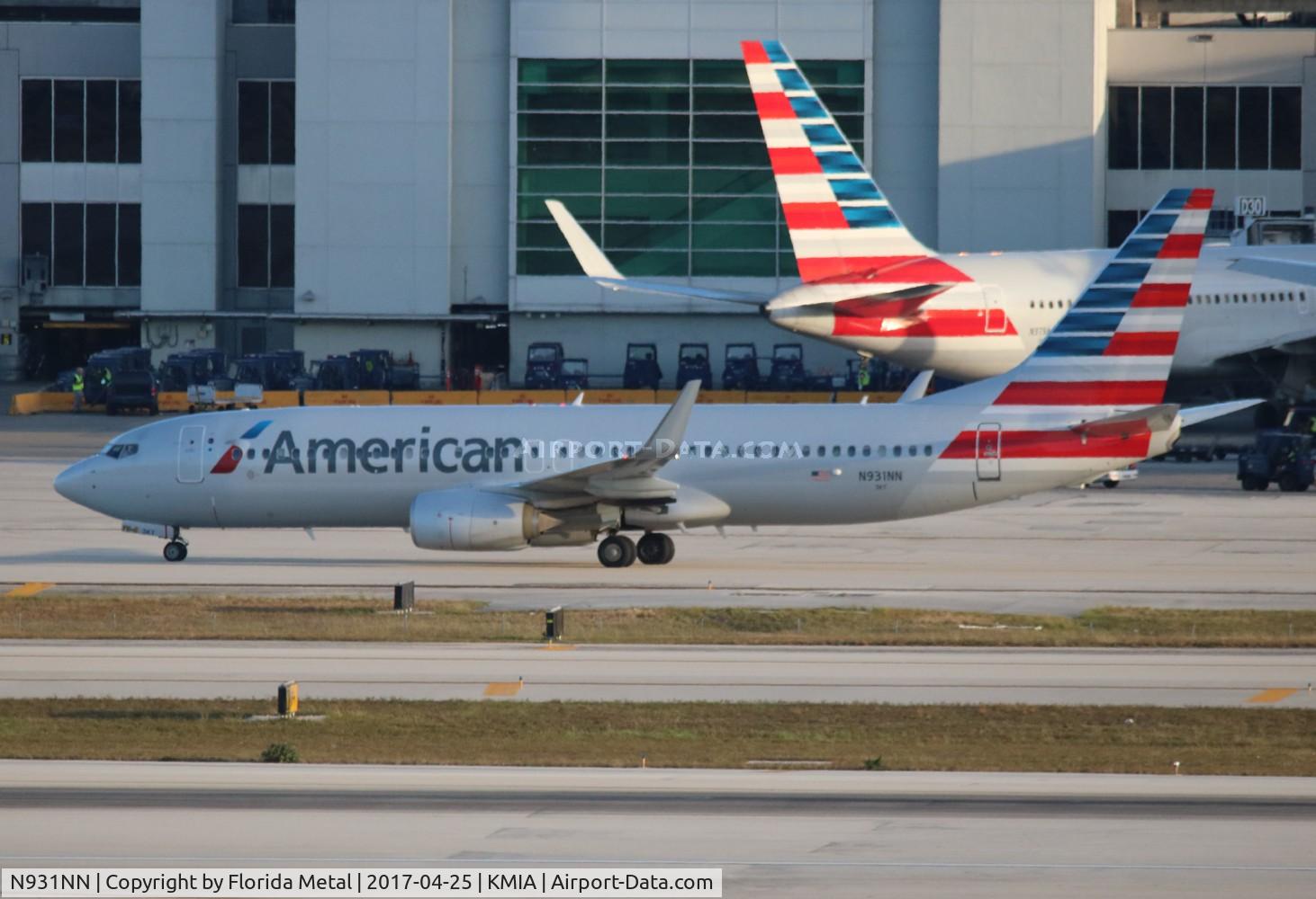 N931NN, 2013 Boeing 737-823 C/N 33230, MIA spotting