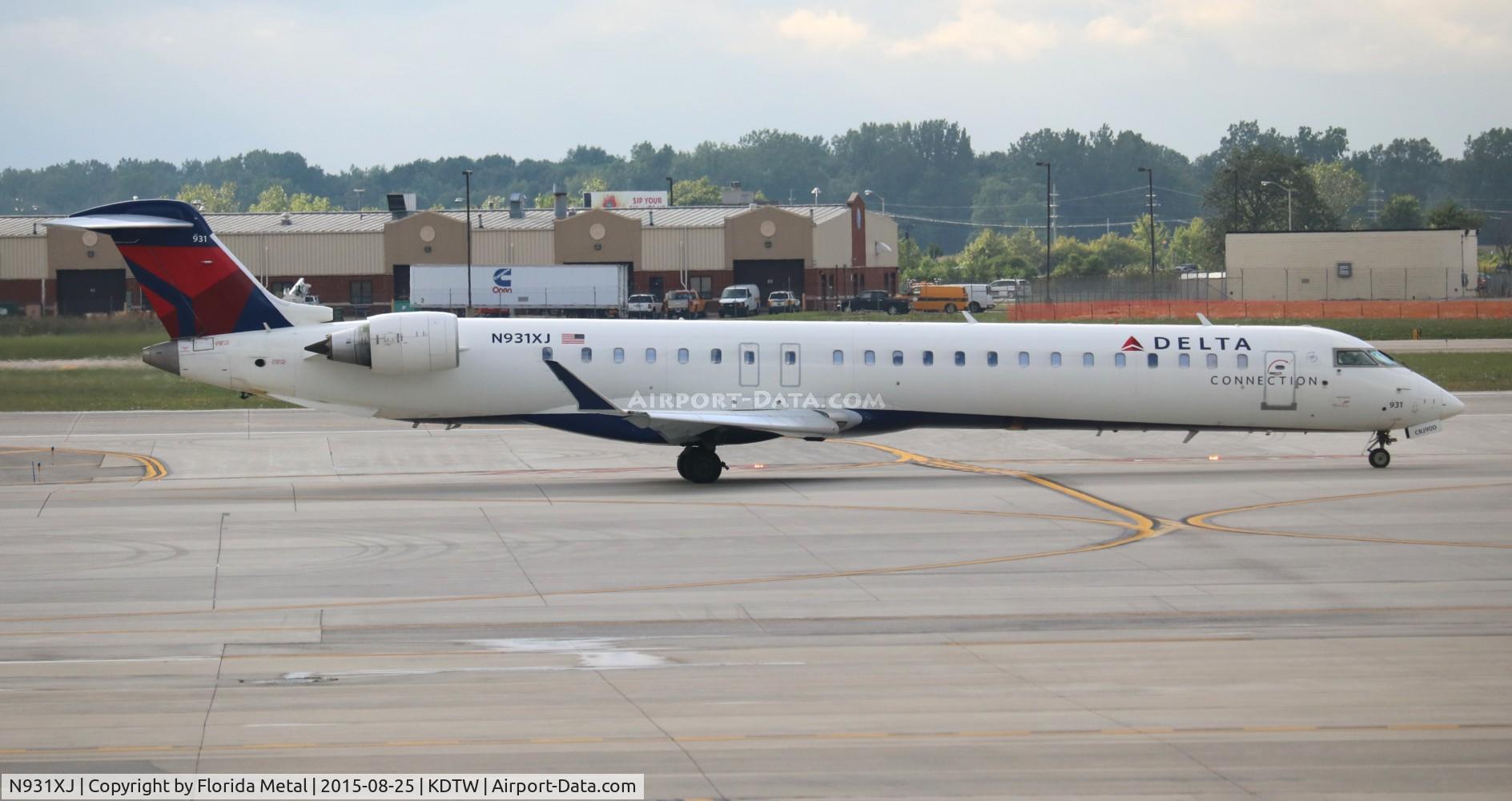 N931XJ, 2008 Bombardier CRJ-900ER (CL-600-2D24) C/N 15193, DTW spotting