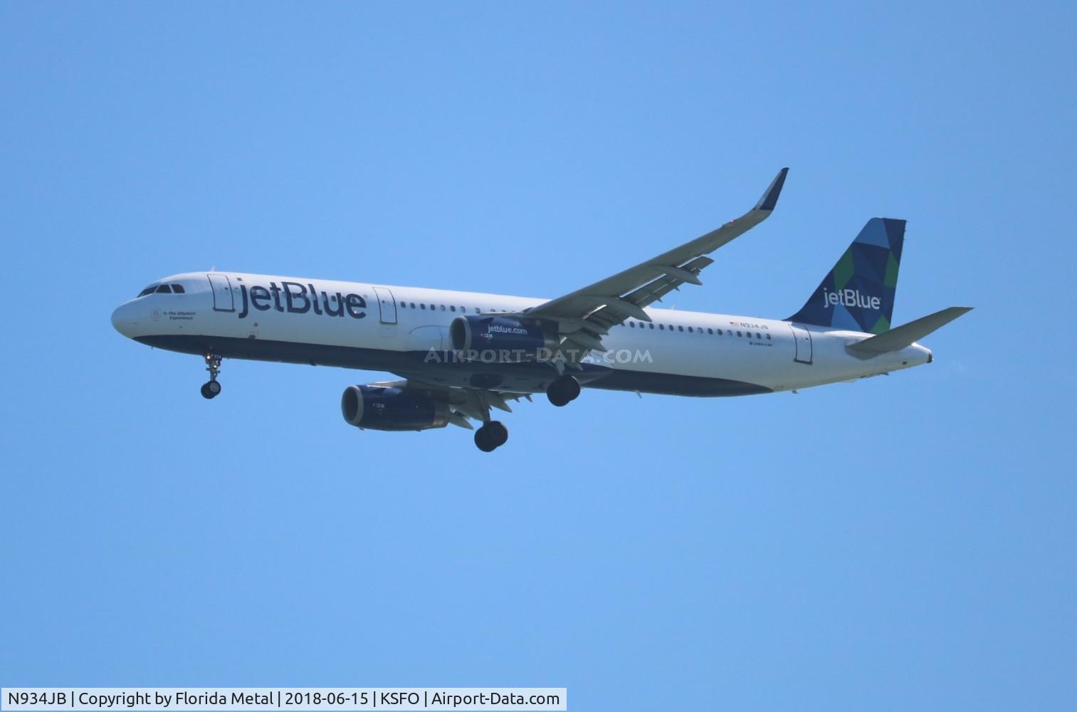 N934JB, 2014 Airbus A321-231 C/N 6130, SFO spotting