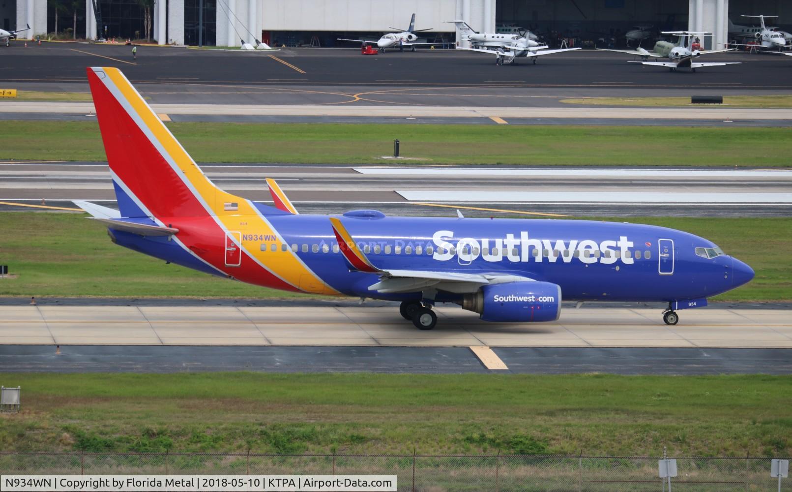 N934WN, 2009 Boeing 737-7H4 C/N 36642, TPA spotting