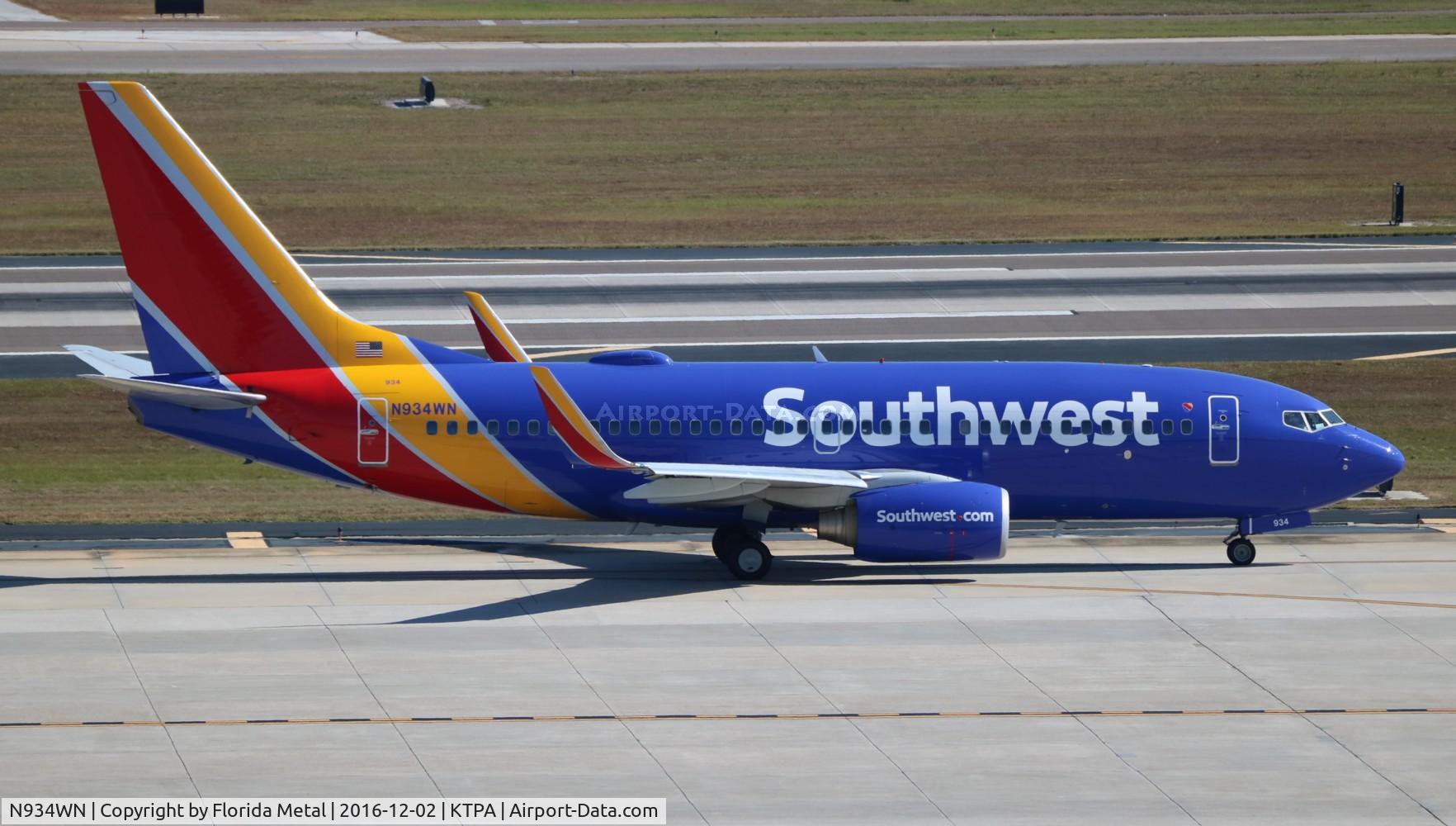 N934WN, 2009 Boeing 737-7H4 C/N 36642, TPA spotting