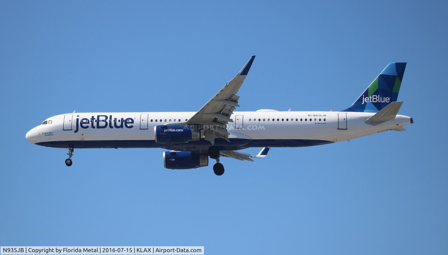 N935JB, 2014 Airbus A321-231 C/N 6185, LAX spotting