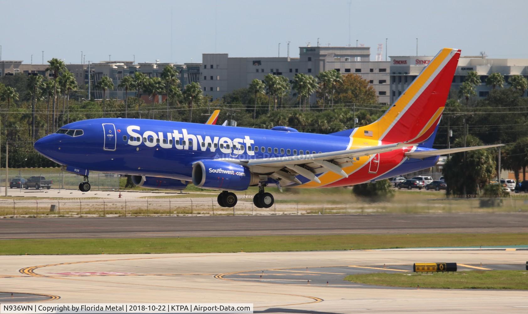 N936WN, 2009 Boeing 737-7H4 C/N 36643, TPA spotting