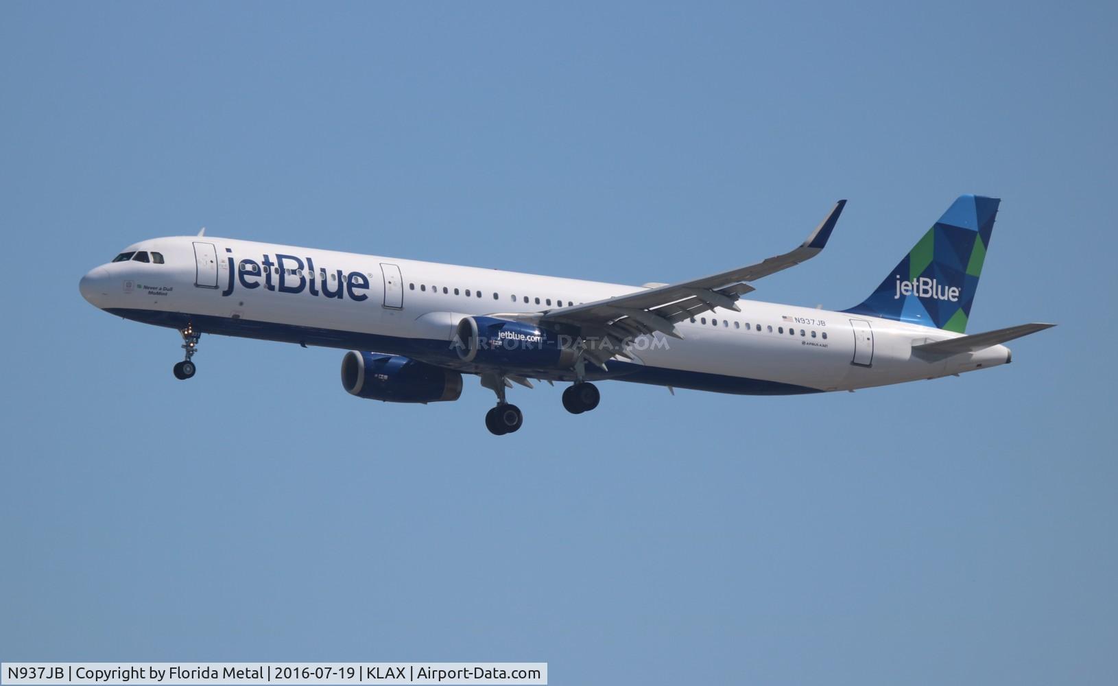 N937JB, 2014 Airbus A321-231 C/N 6245, LAX spotting