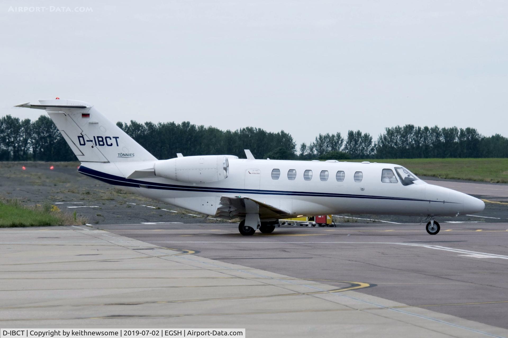 D-IBCT, 2004 Cessna 525A CitationJet CJ2 C/N 525A-0210, Leaving Norwich for Bielefeld, Germany.