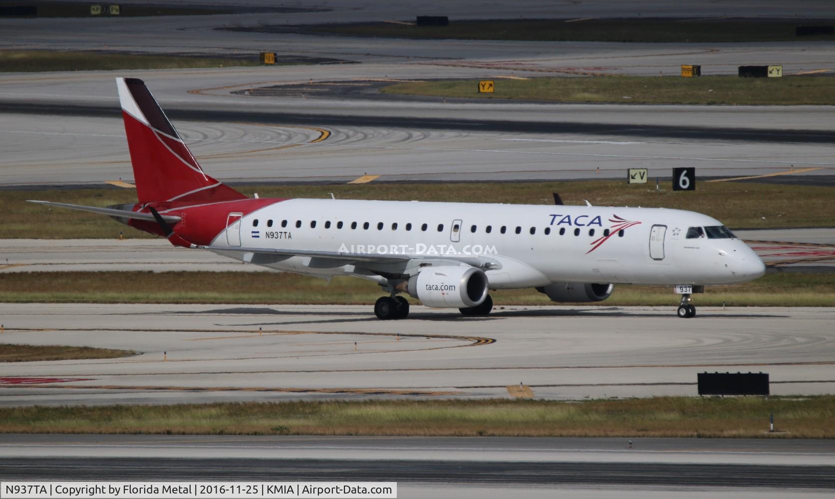 N937TA, Embraer ERJ-190-100 IGW 190AR C/N 19000221, MIA spotting
