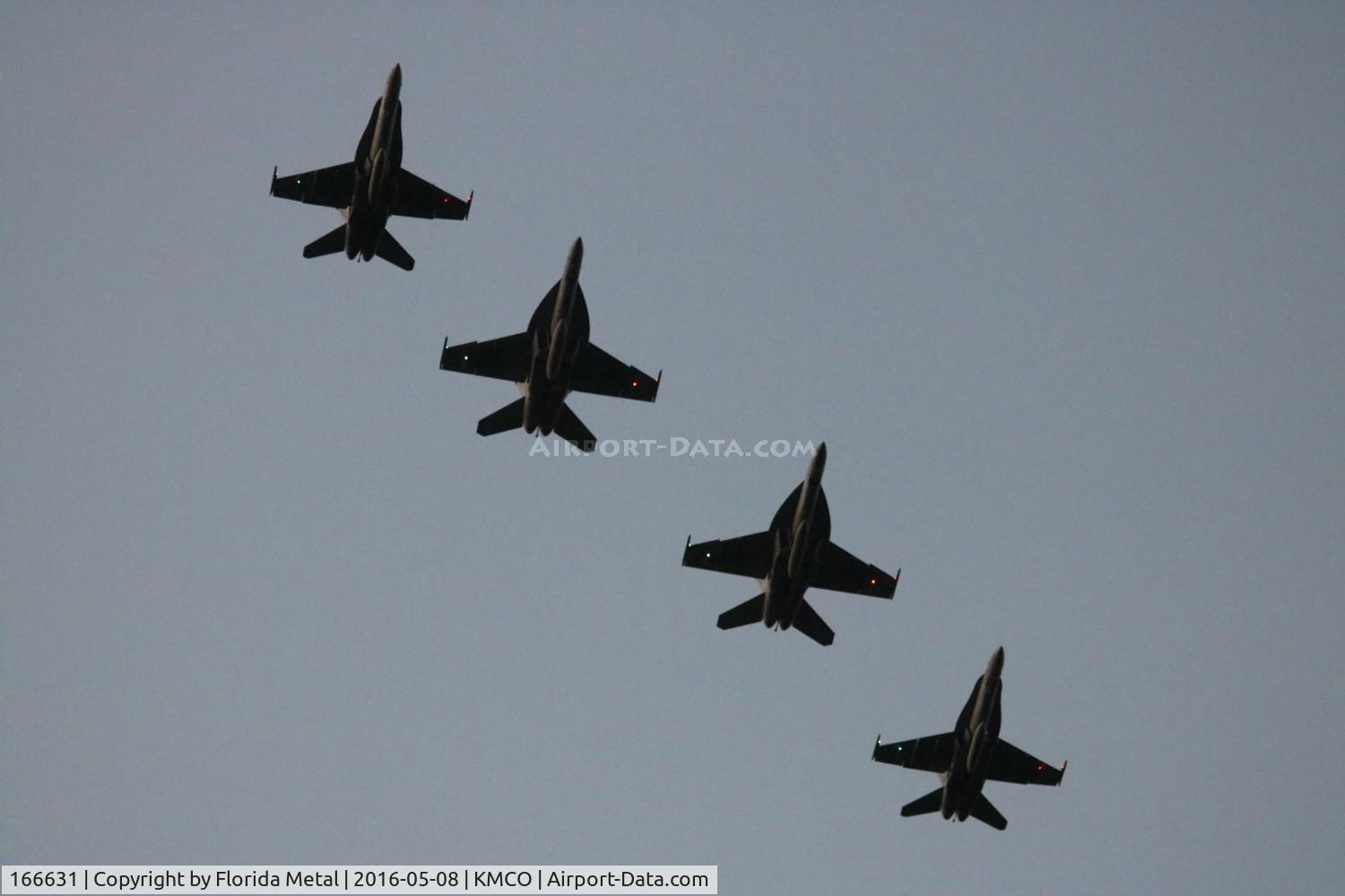 166631, Boeing F/A-18F Super Hornet C/N F124, MCO spotting