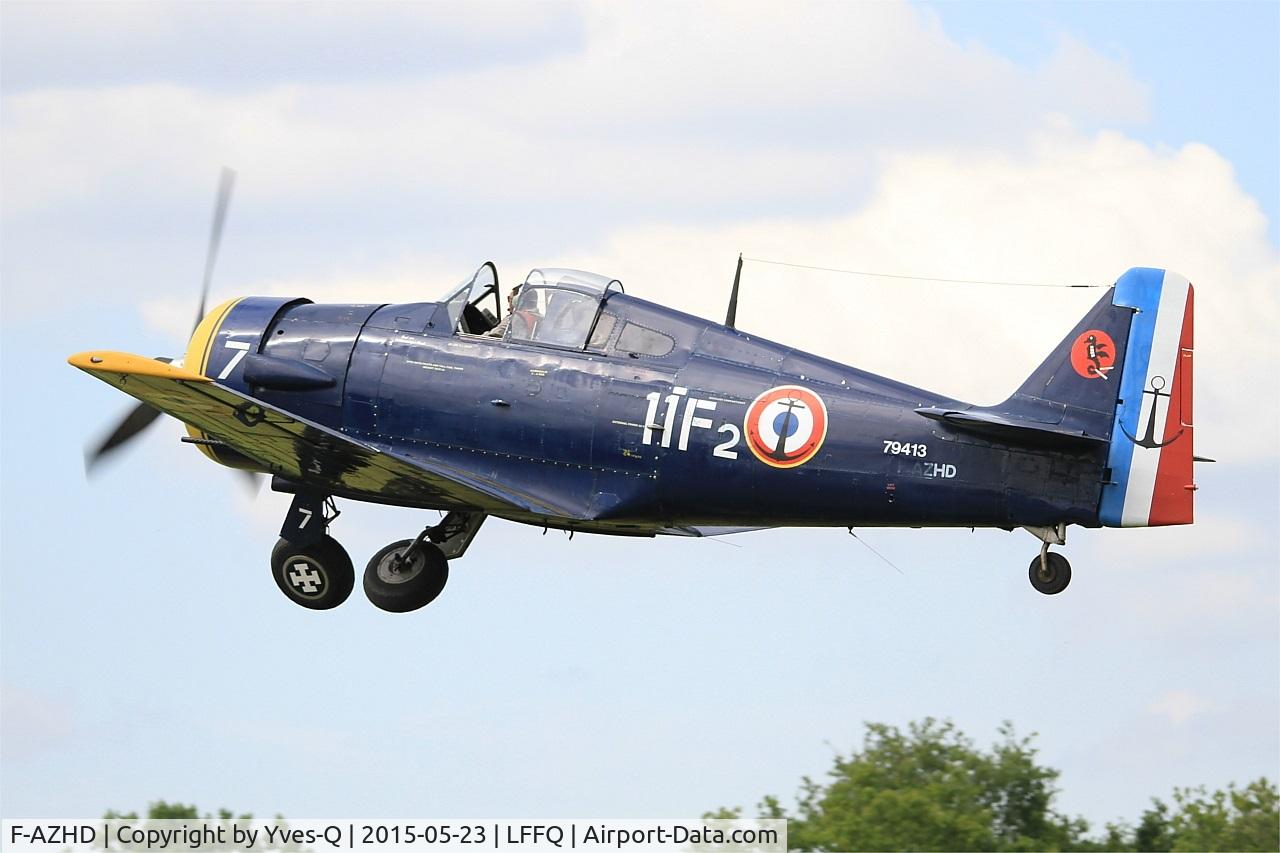 F-AZHD, North American NA-68 C/N SA-30, North American NA-68, Take off rwy 28, La Ferté-Alais (LFFQ) Air show 2015