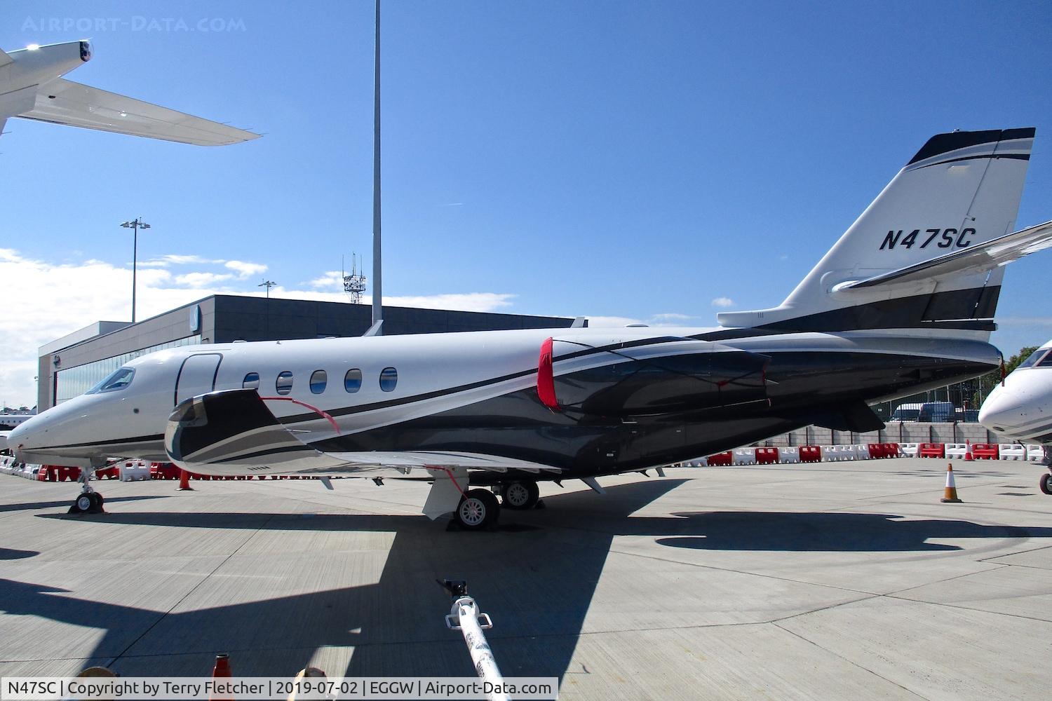 N47SC, 2017 Cessna C680A Citation Sovereign C/N 680A-0119, at Luton