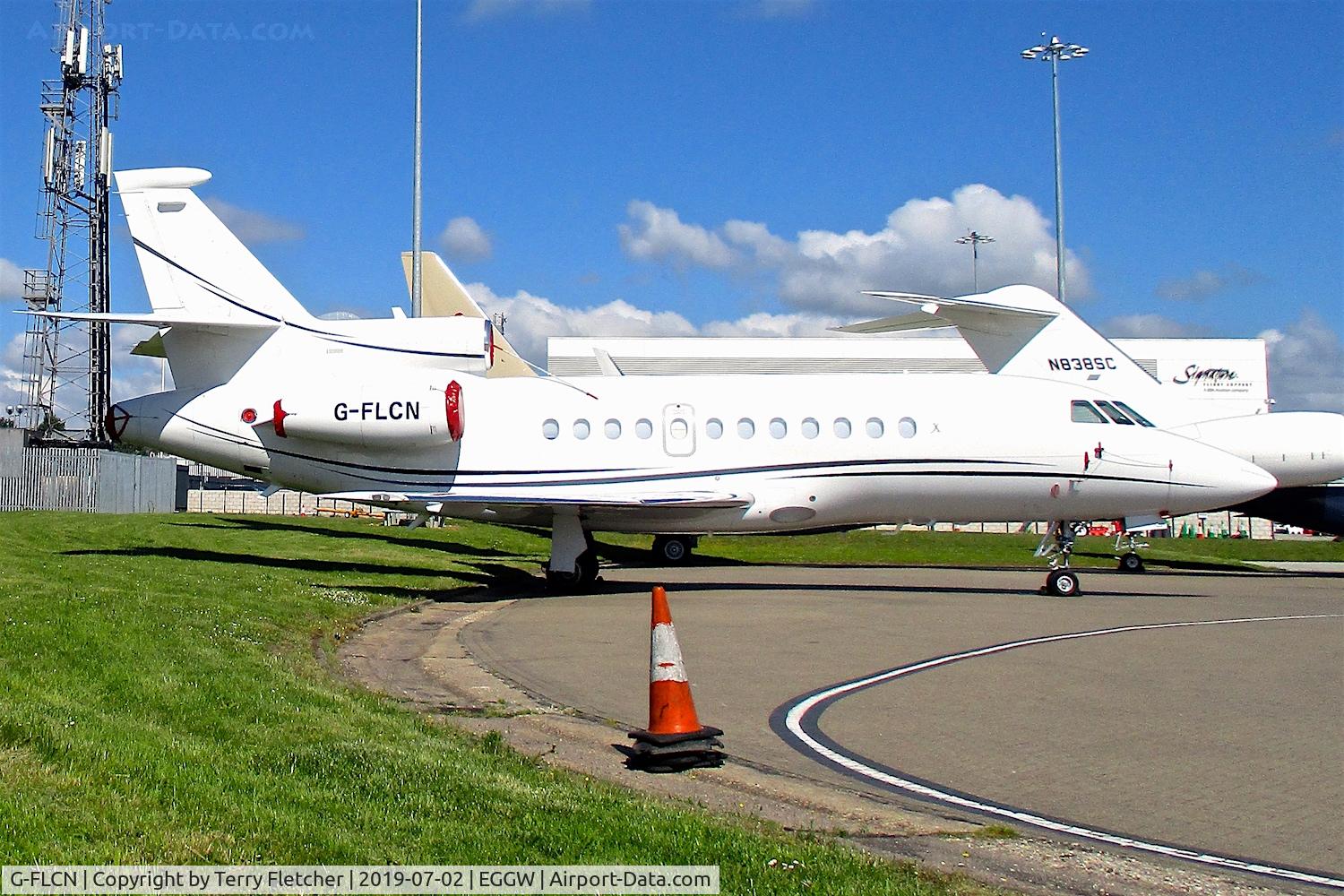 G-FLCN, 1989 Dassault Falcon 900 C/N 78, at Luton