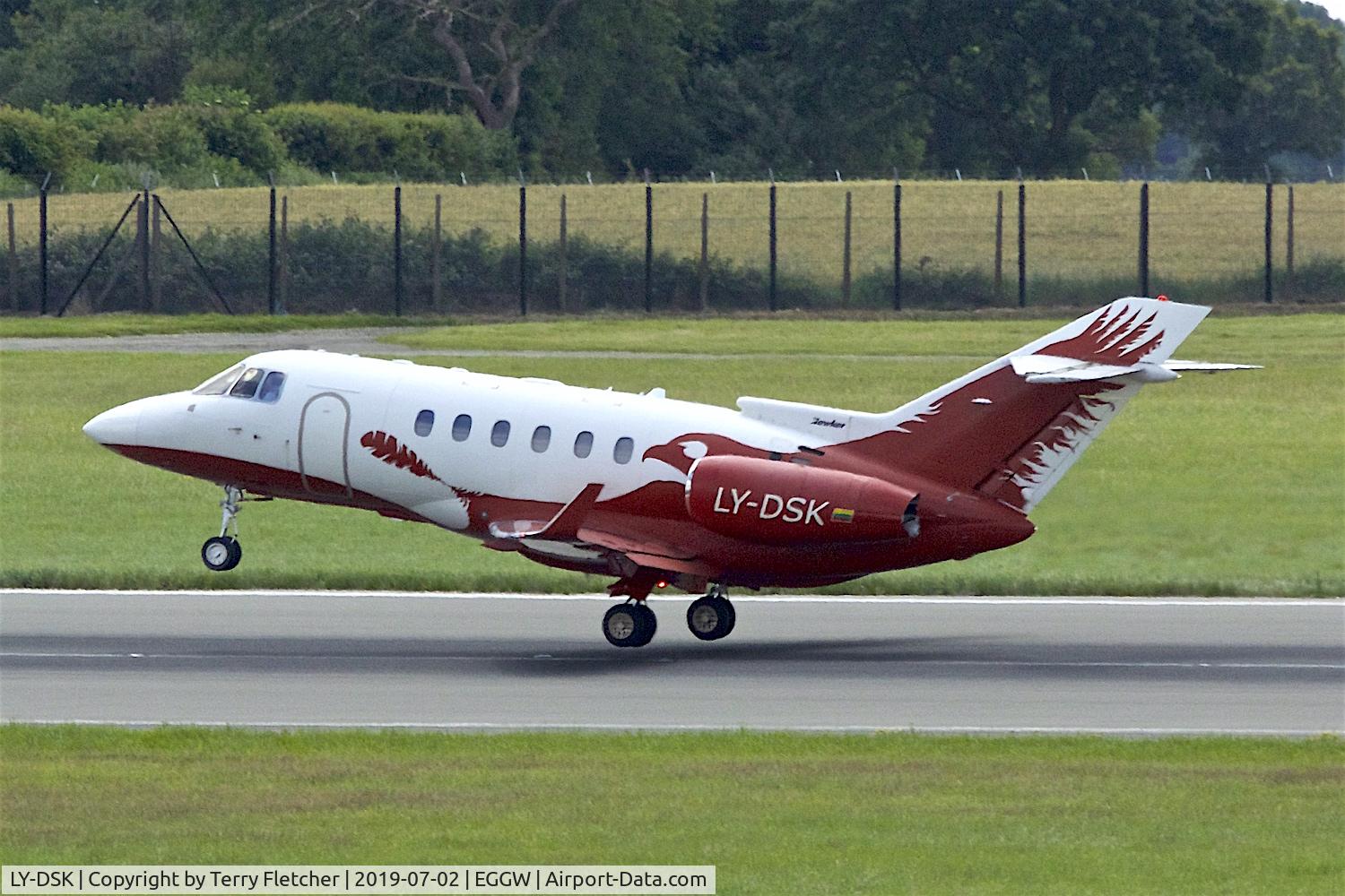 LY-DSK, 2006 Raytheon Hawker 850XP C/N 258811, at Luton