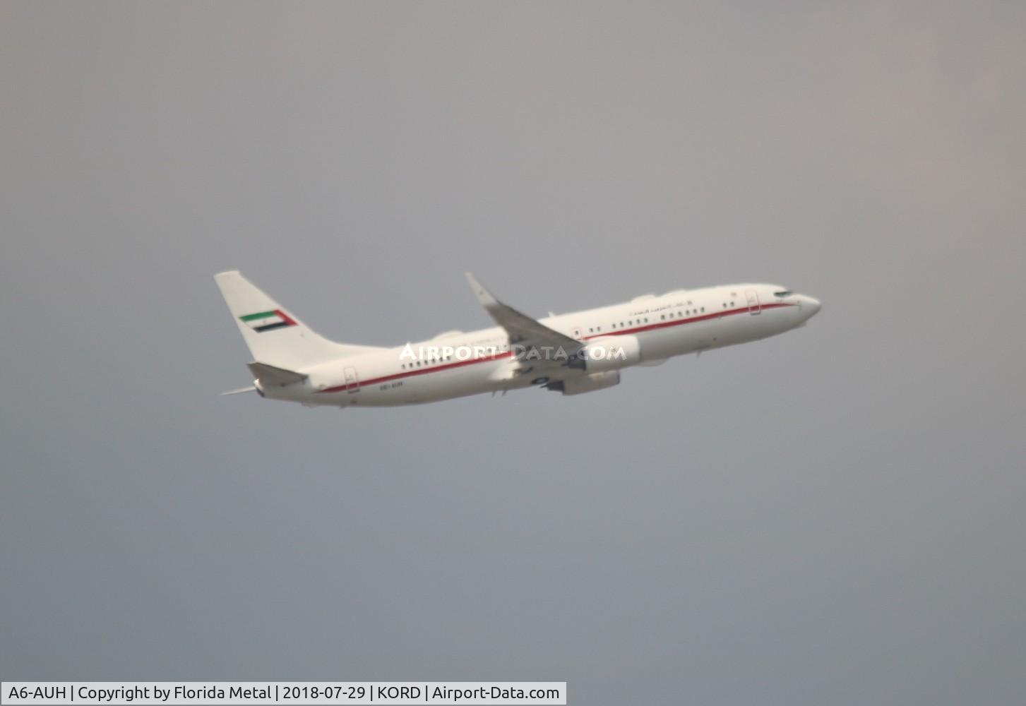 A6-AUH, 2002 Boeing 737-8EX BBJ2 C/N 33473, ORD Spotting