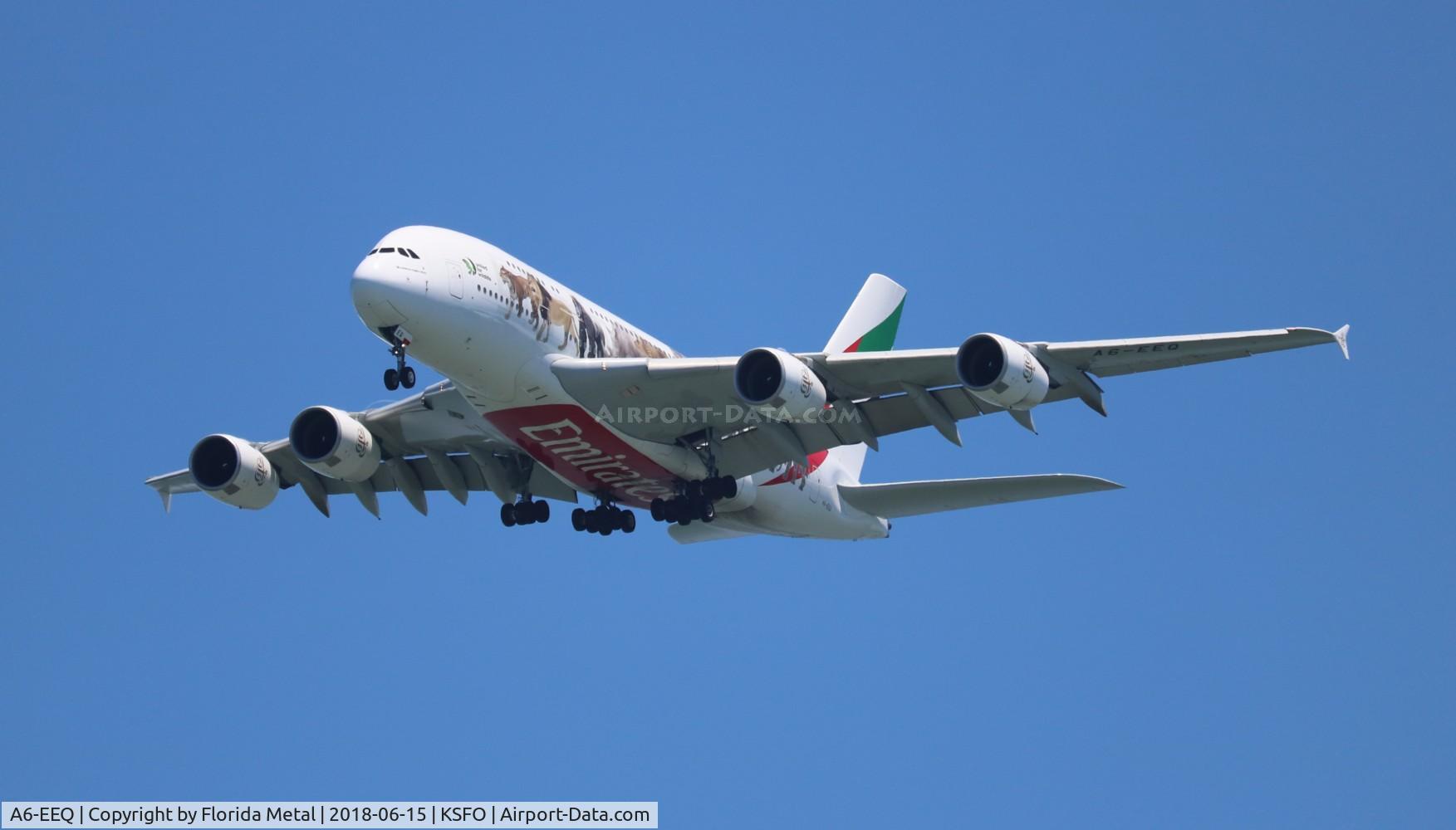 A6-EEQ, 2013 Airbus A380-861 C/N 141, SFO spotting