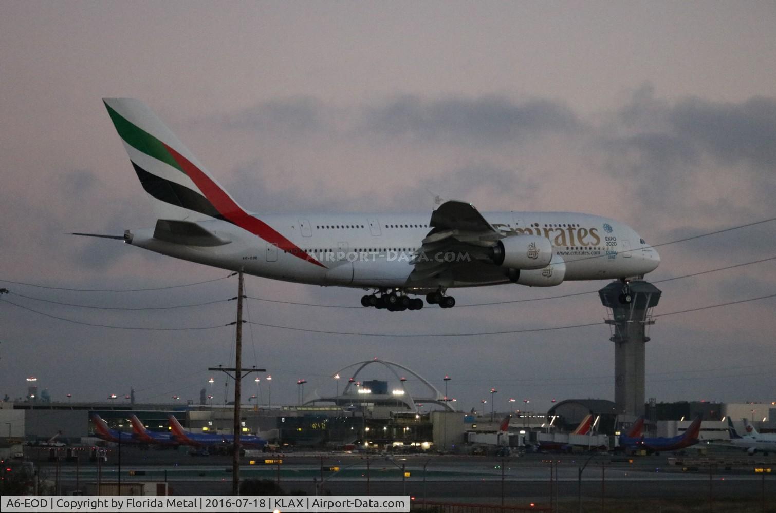 A6-EOD, 2014 Airbus A380-861 C/N 168, LAX spotting