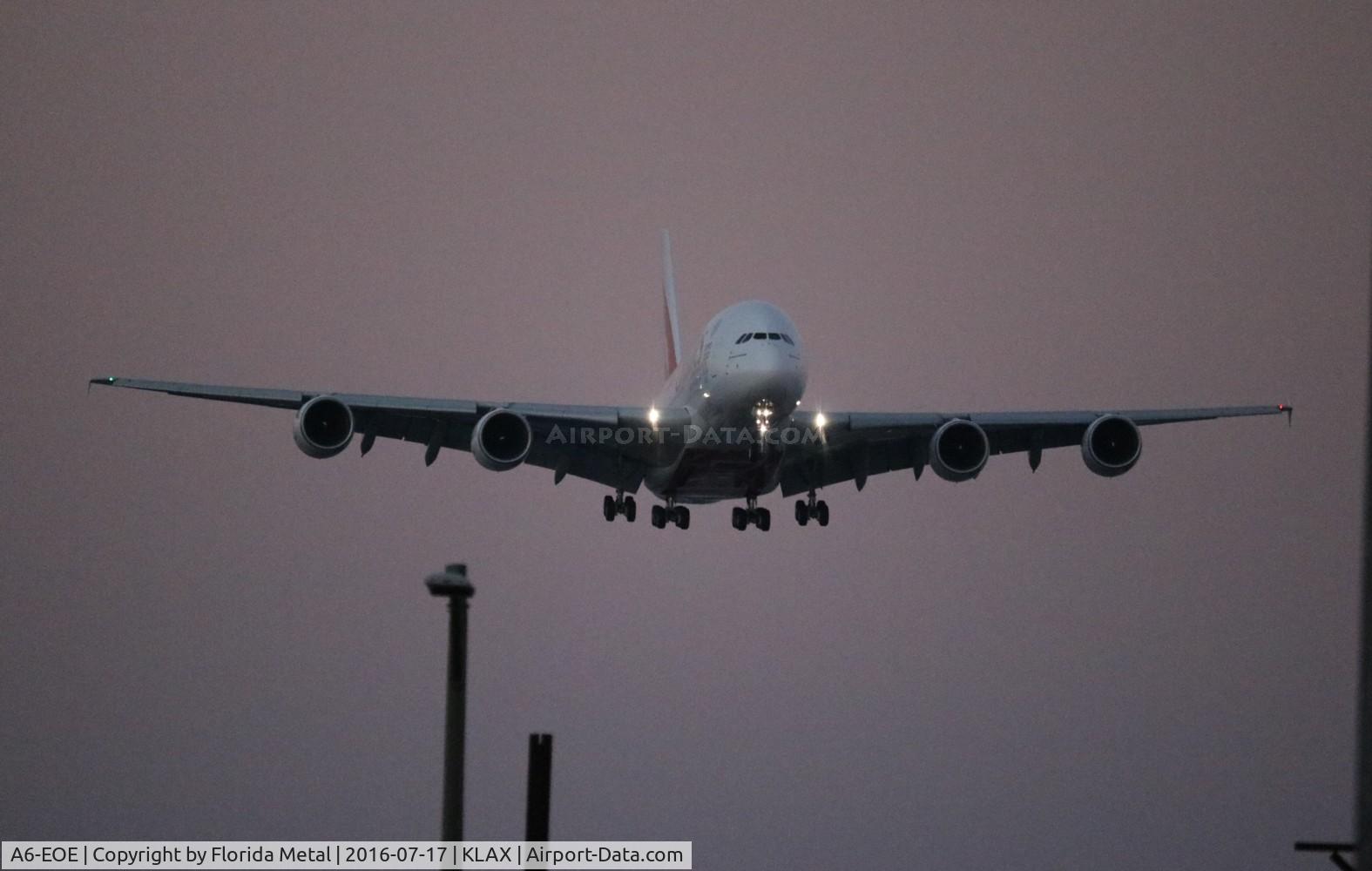 A6-EOE, 2014 Airbus A380-861 C/N 169, LAX spotting